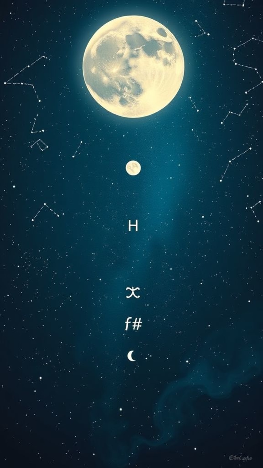 Sogni celestiali notte stellata fasi lunari costellazione eterea mistica universale mistica