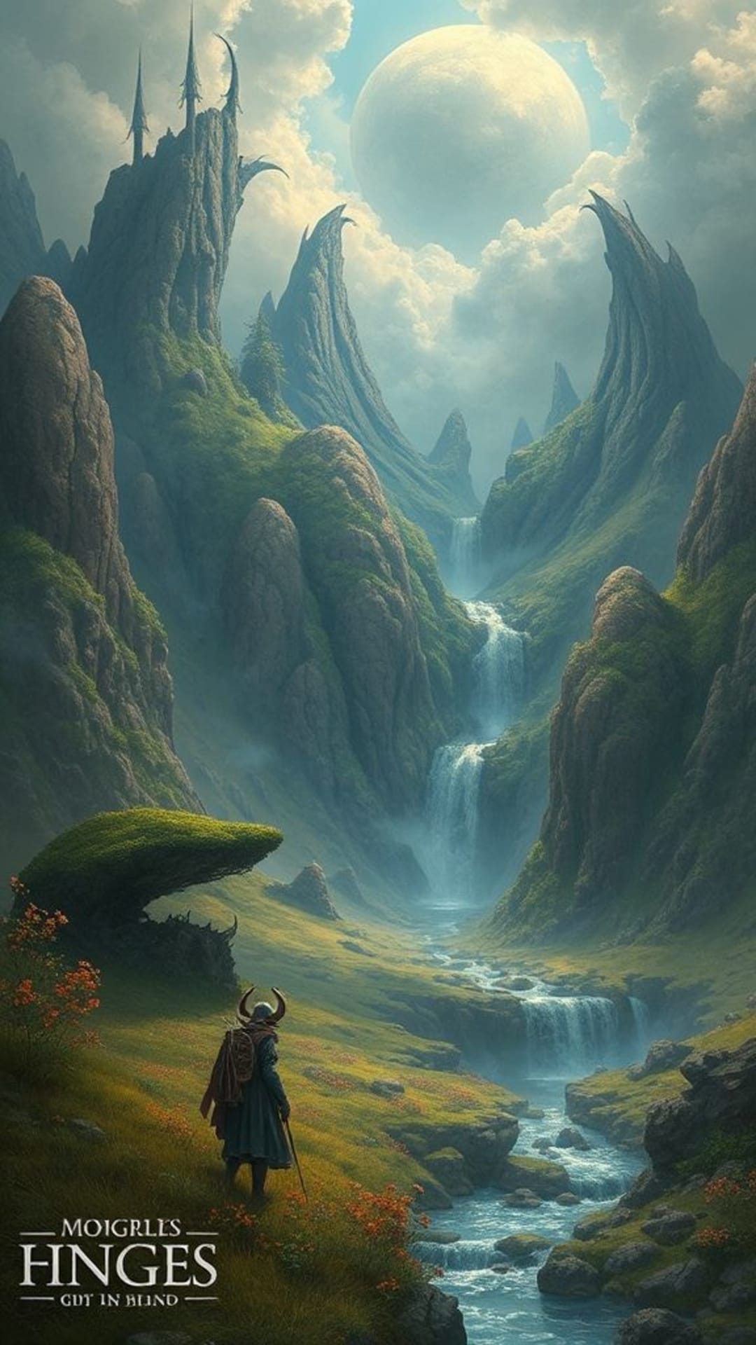 Arte fantasy paesaggio surreale creature mistiche mondi magici paesaggio onirico immaginativo artistico
