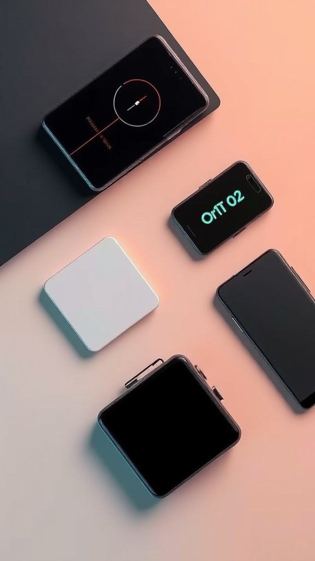 Gadget digitali minimalisti tecnologici dal design elegante e moderno