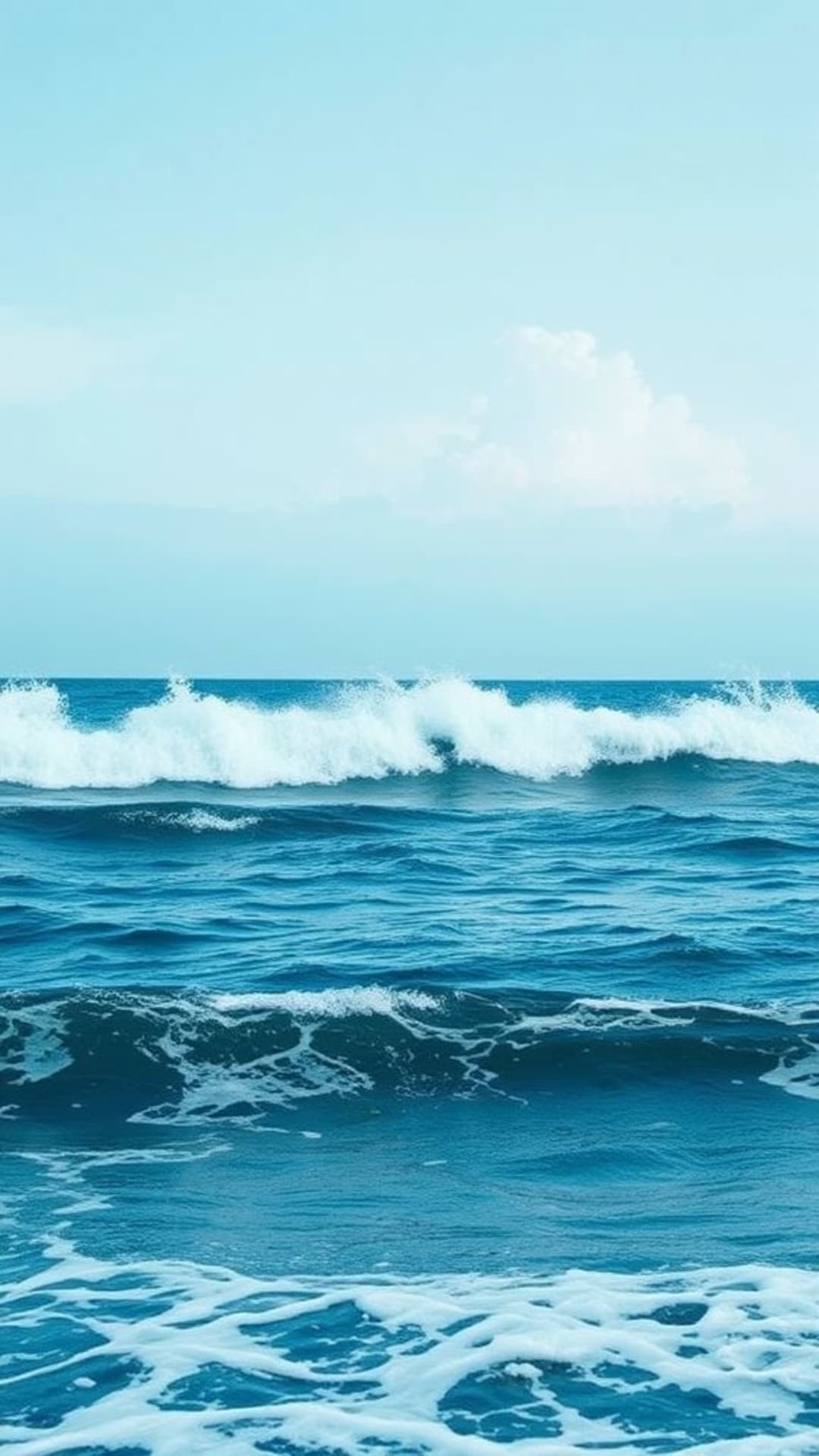 onde marine che si infrangono blu sereno calmante