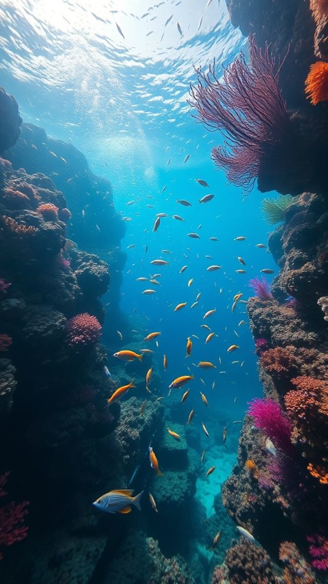 abissi oceanici ecosistemi marini barriere coralline pesci tropicali vita acquatica vivace visioni sottomarine surreali