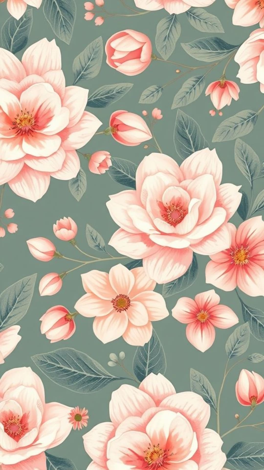 Motivi floreali pastello petali morbidi design dettagliato