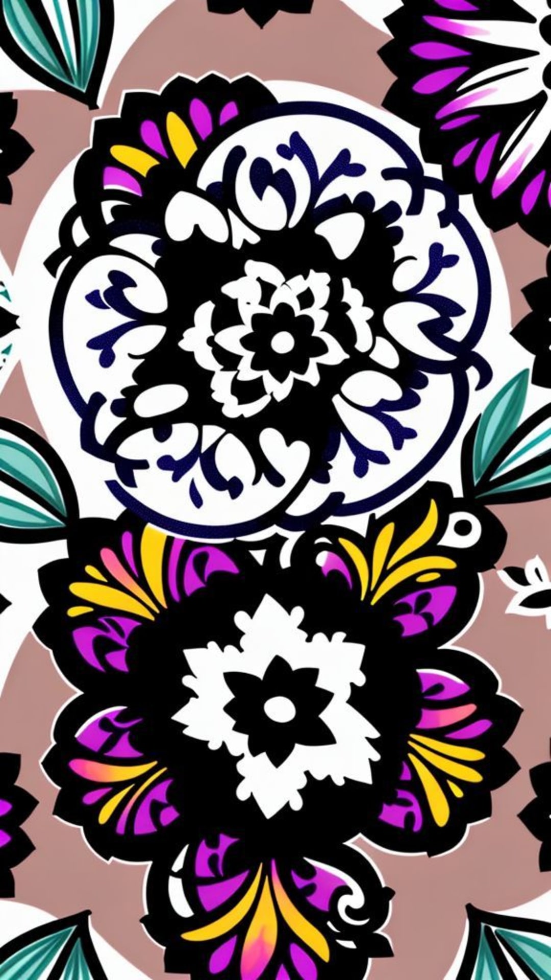 mandala floreale motivi floreali intricati design simmetrico spirituale
