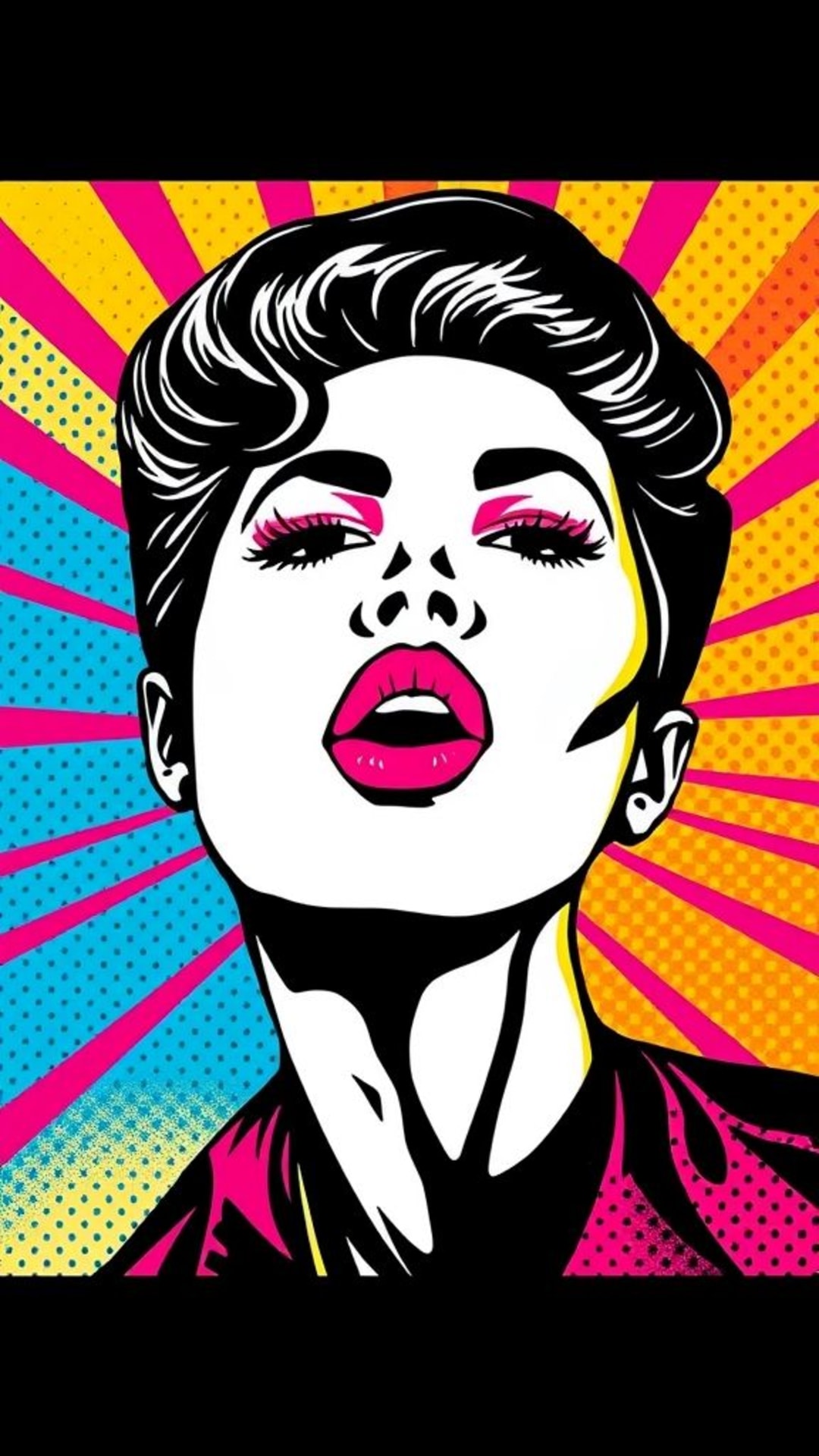 arte pop grafica audace colori vivaci contrasto