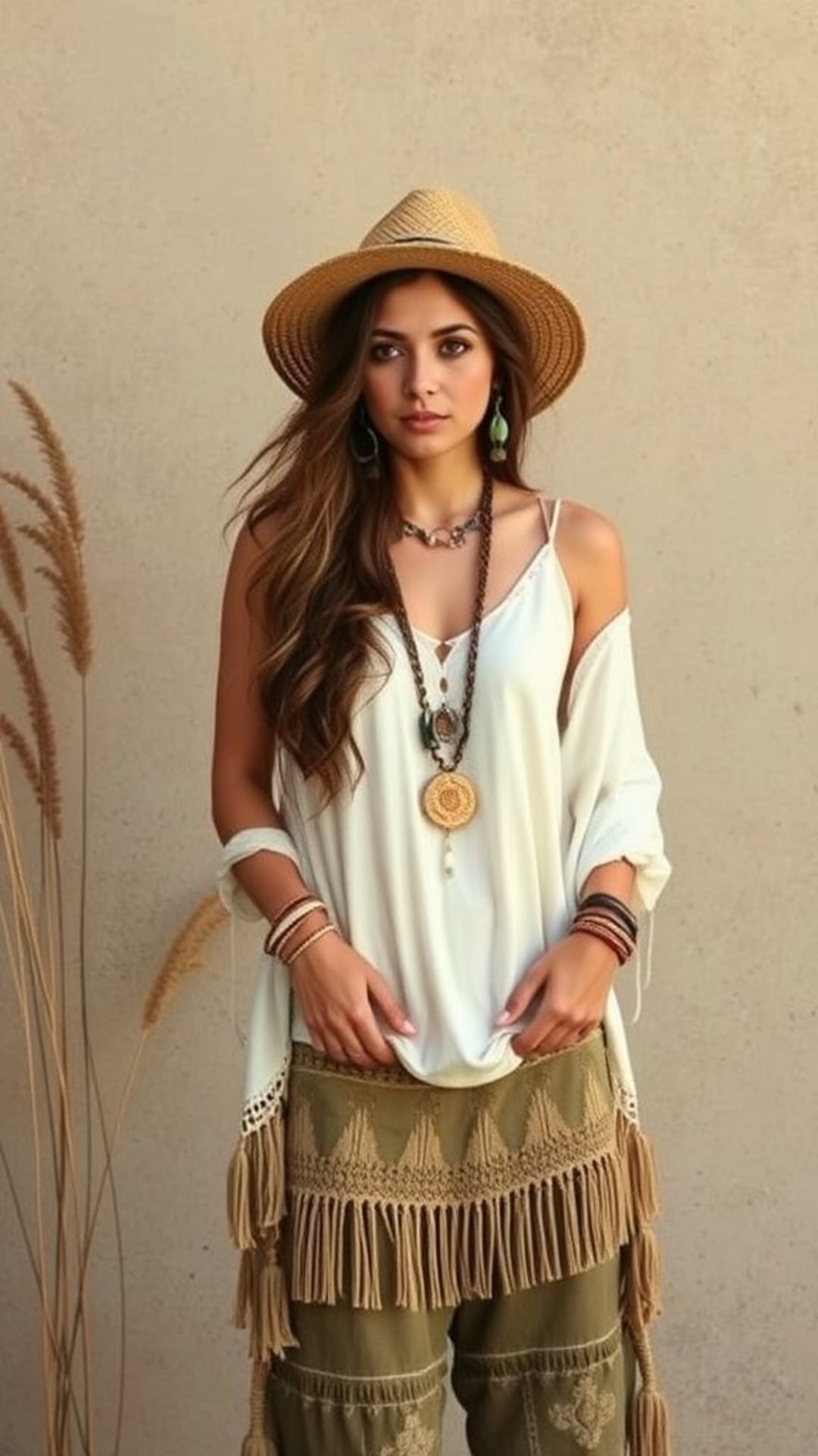 Bohemien chic tonalità terrose spirito libero eclettico