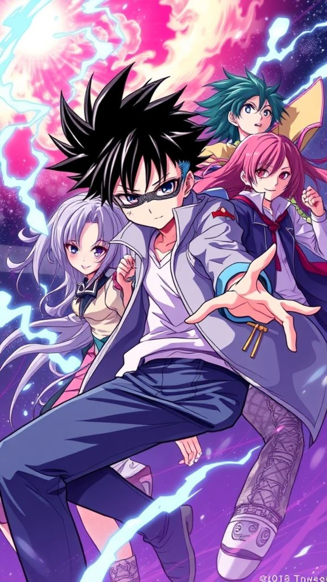 personaggi anime stile manga arte dinamica energica fan art fichissima