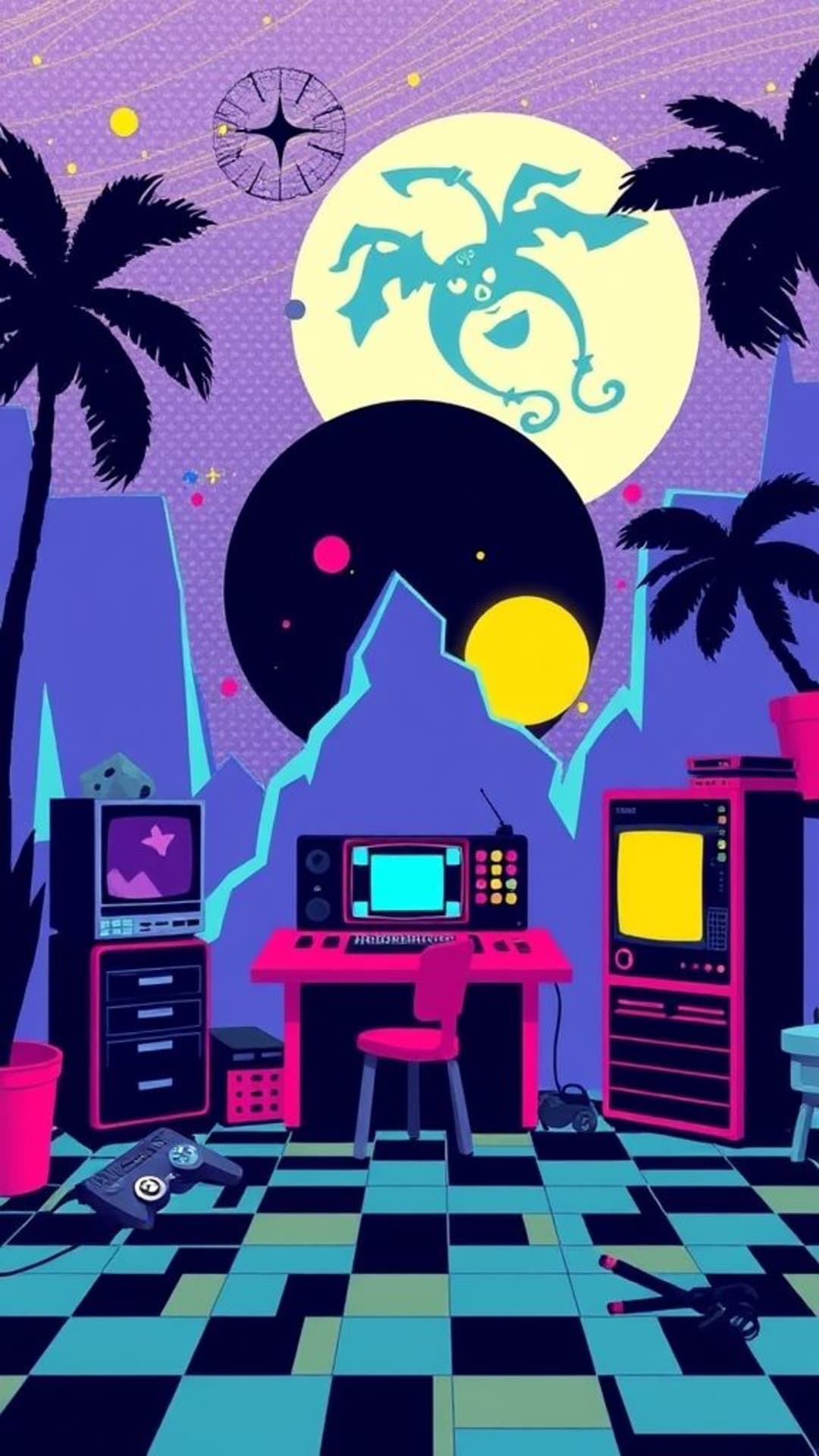 arte pixelata vintage retrò anni 80 e 90 nostalgia ritorno colori vivaci
