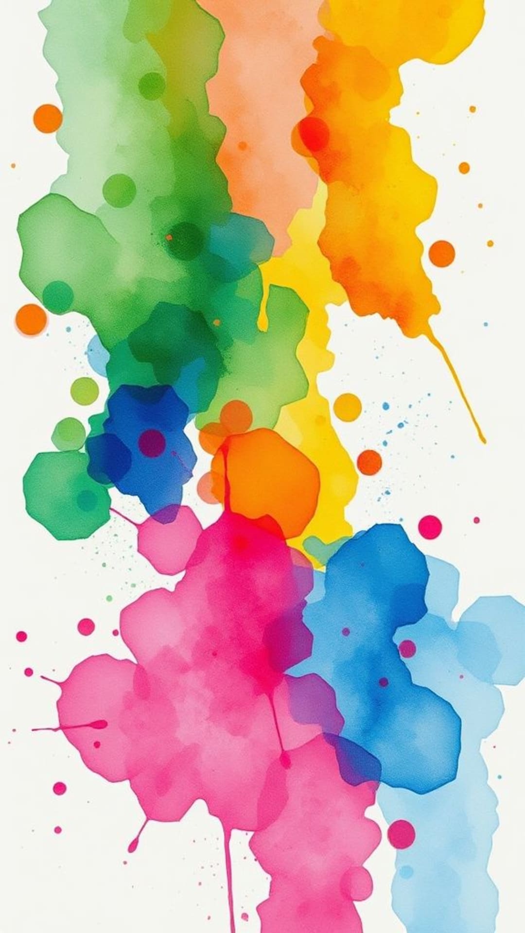 schizzi di acquerello astratto, vivaci, spontanei, effetti di espressione artistica