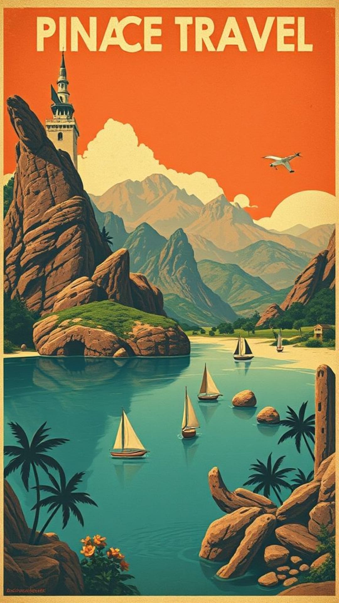 Affiches de voyage vintage rétro aventure destinations exotiques styles classiques