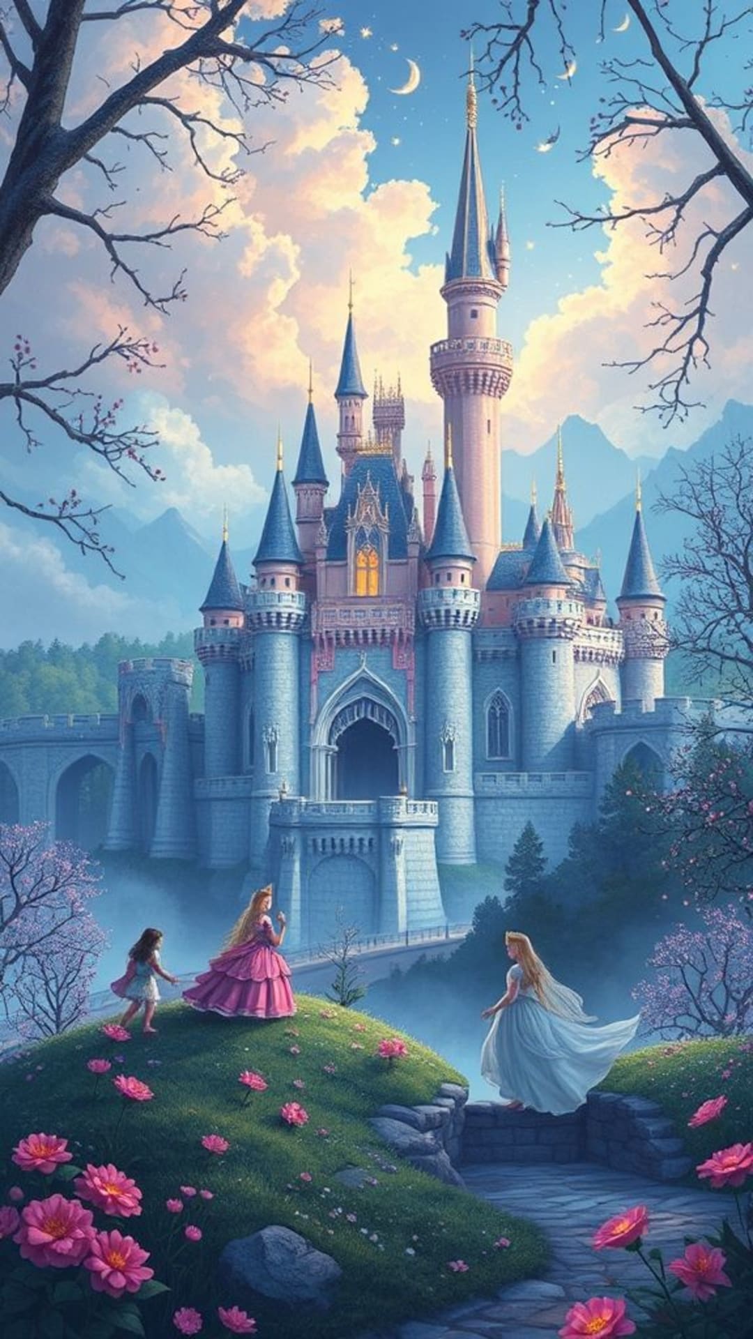 Principesse delle fiabe castelli mondi fantastici magici incantati scene sognanti