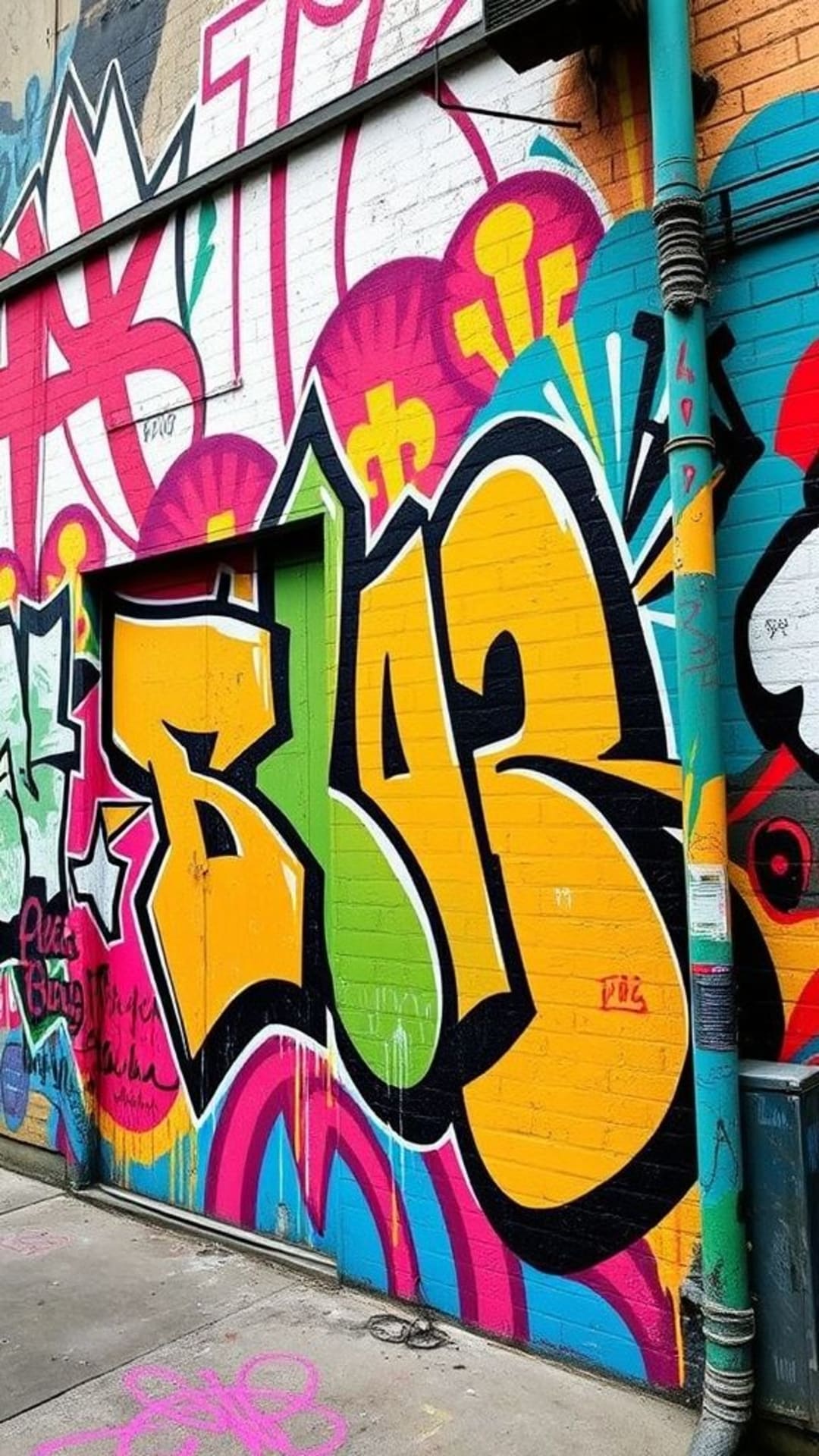 art urbain, graffiti, murales audacieuses et vibrantes