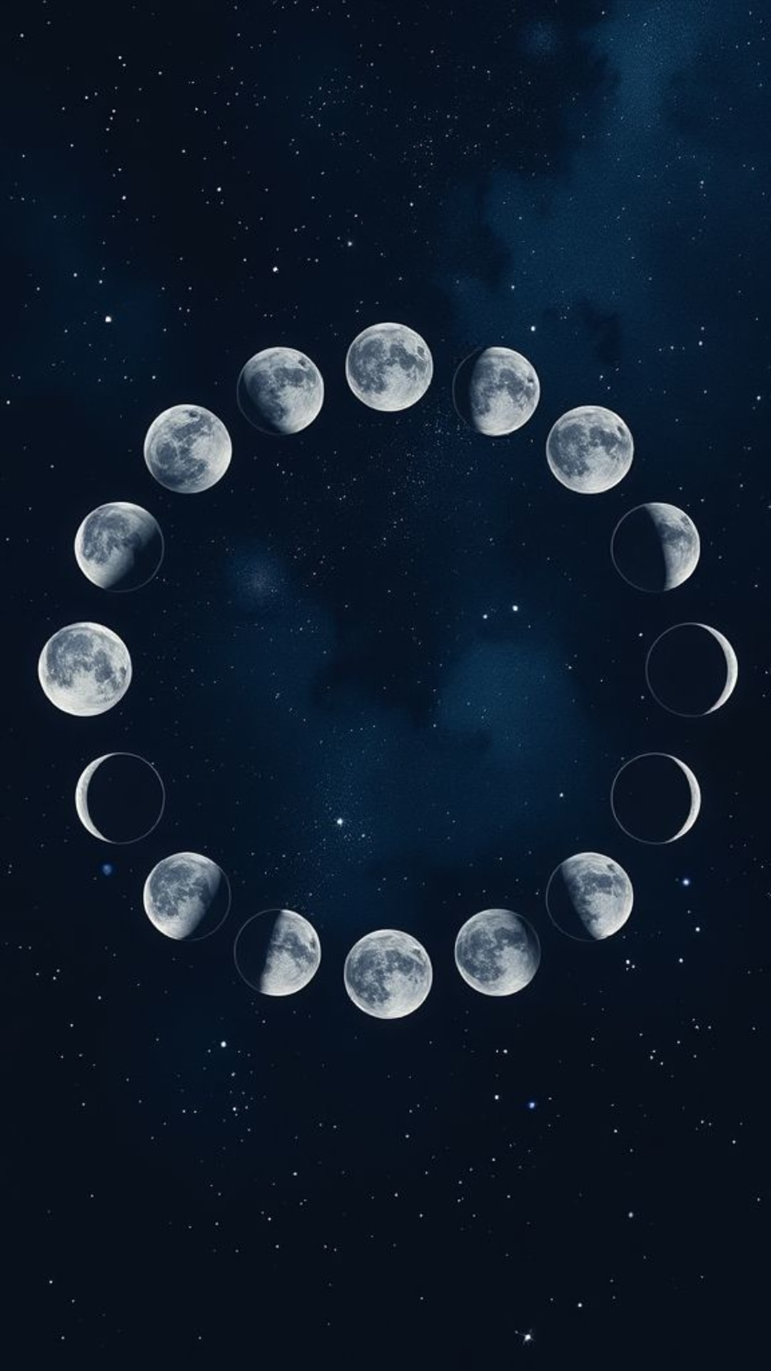 phases de la lune céleste motifs nocturnes rêveurs