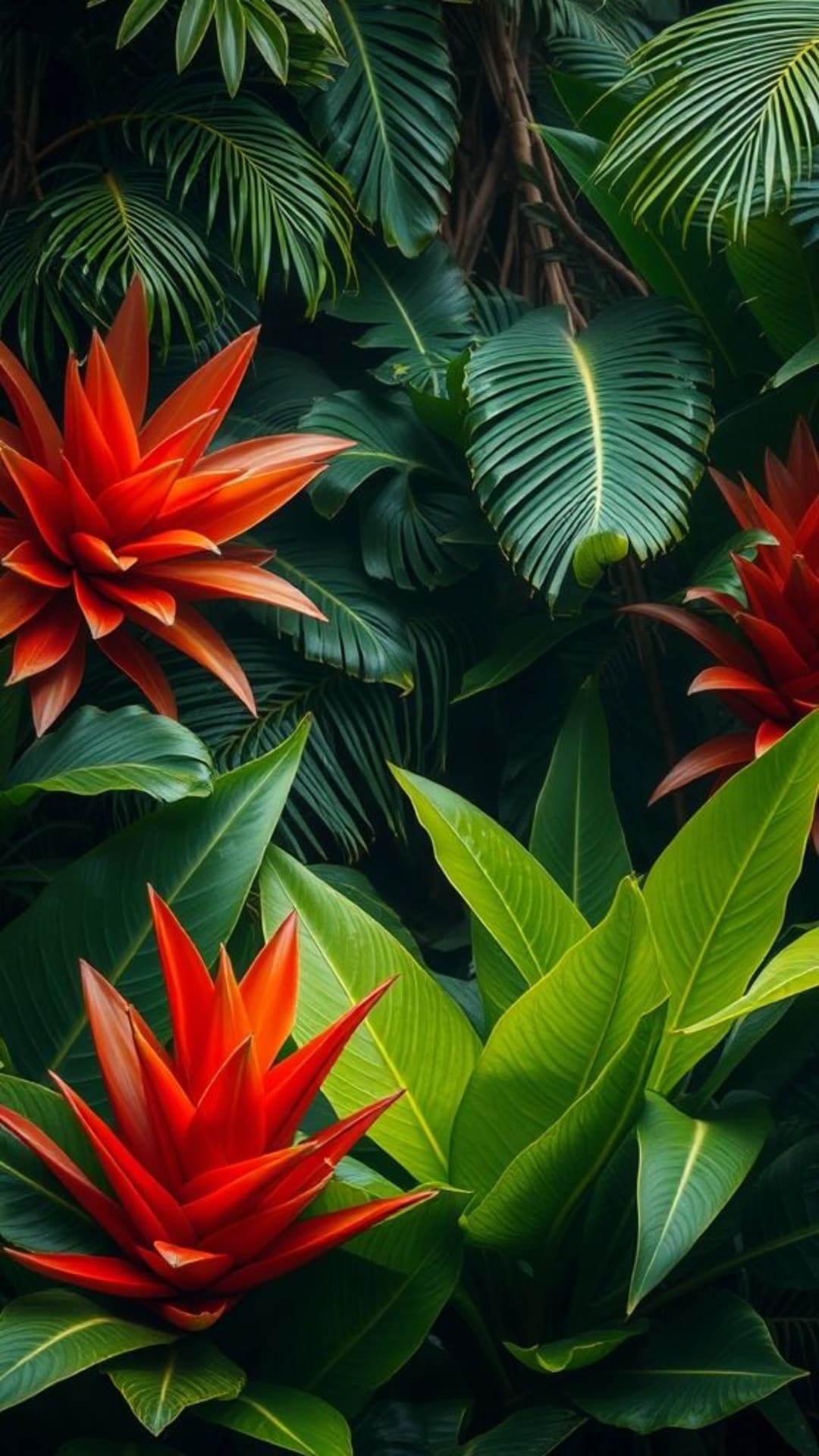 feuillage de jungle plantes exotiques ambiance tropicale