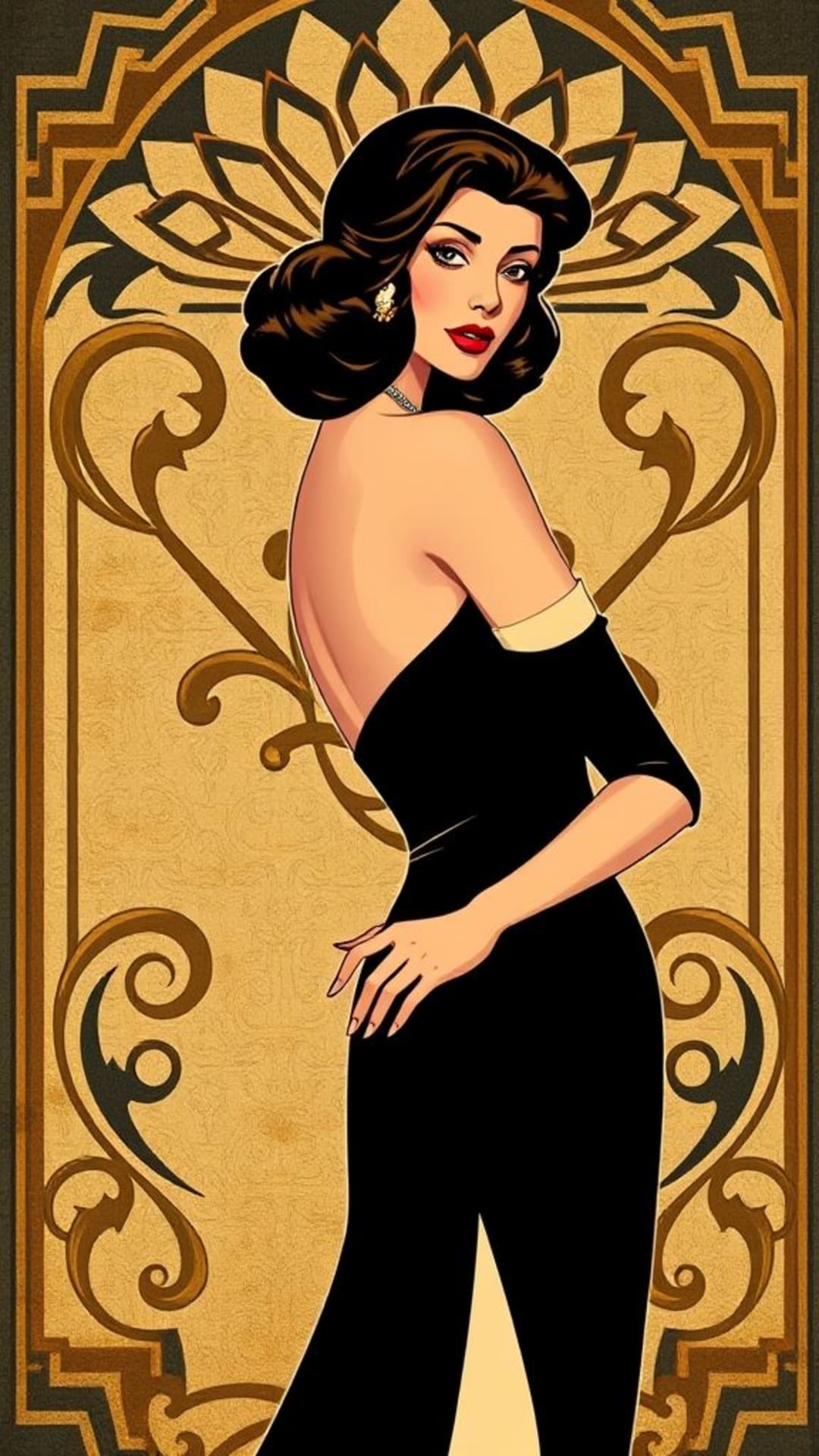 style glamour vintage art déco élégant