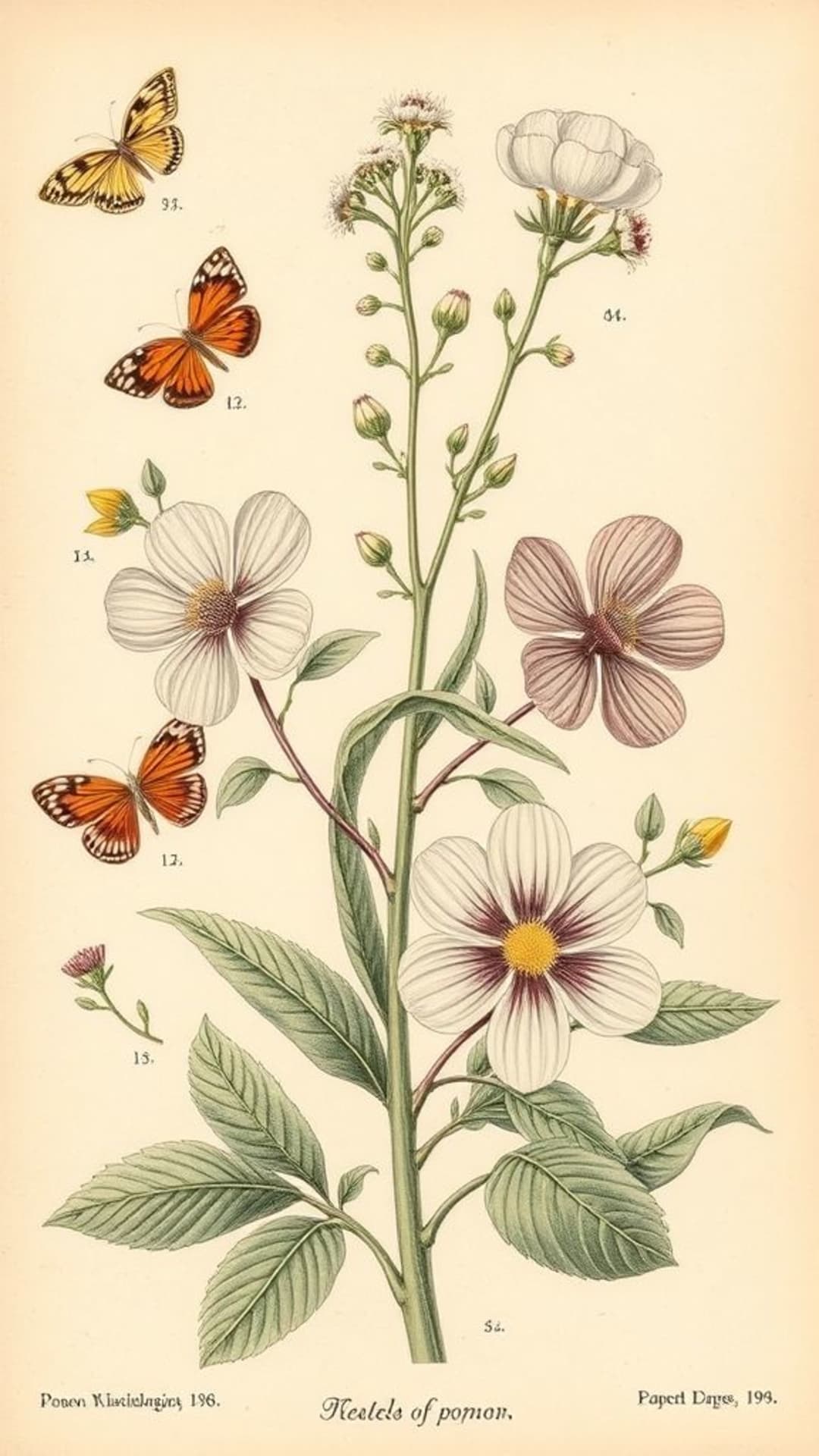 Illustrazioni botaniche d'epoca disegni scientifici dettagliati storia naturale