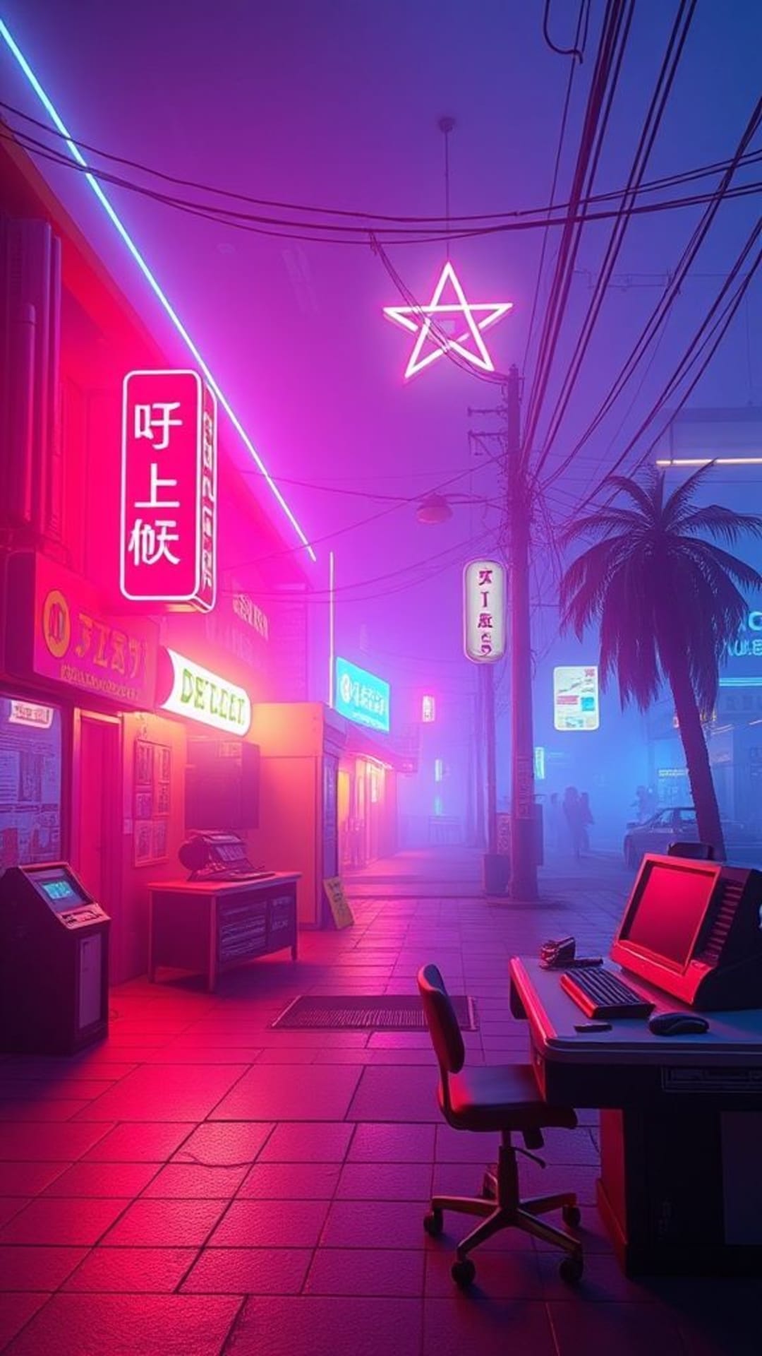 semble vintage rétro vaporwave synthwave des années 80 esthétique grille néon ambiance synthpop