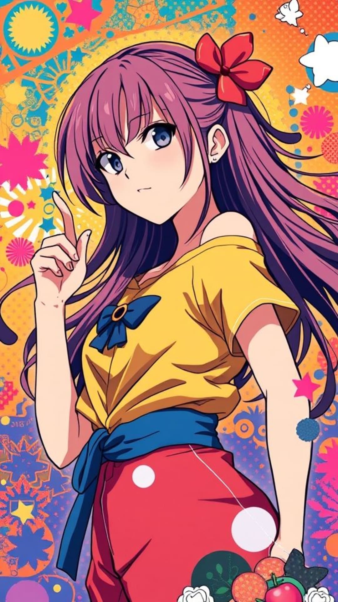 arte fan di anime audace vibrante
