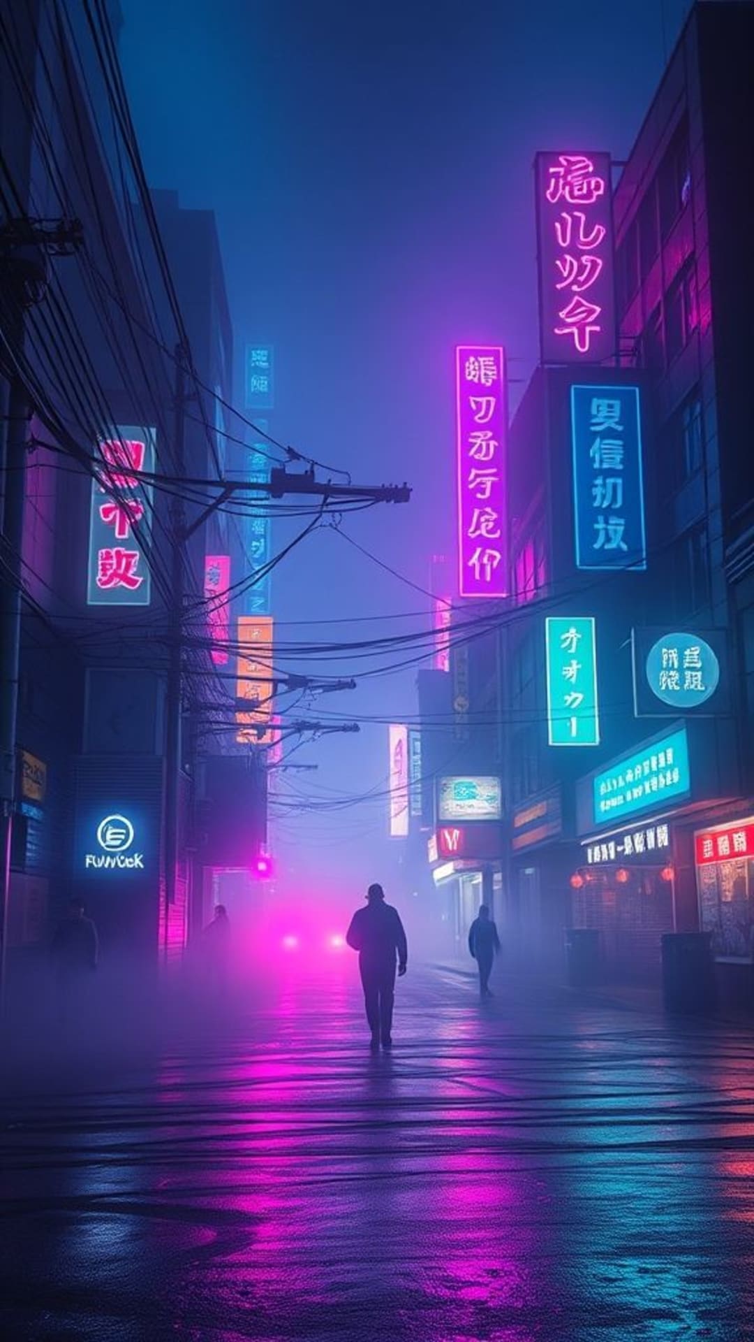 estetica cyberpunk neon scuro