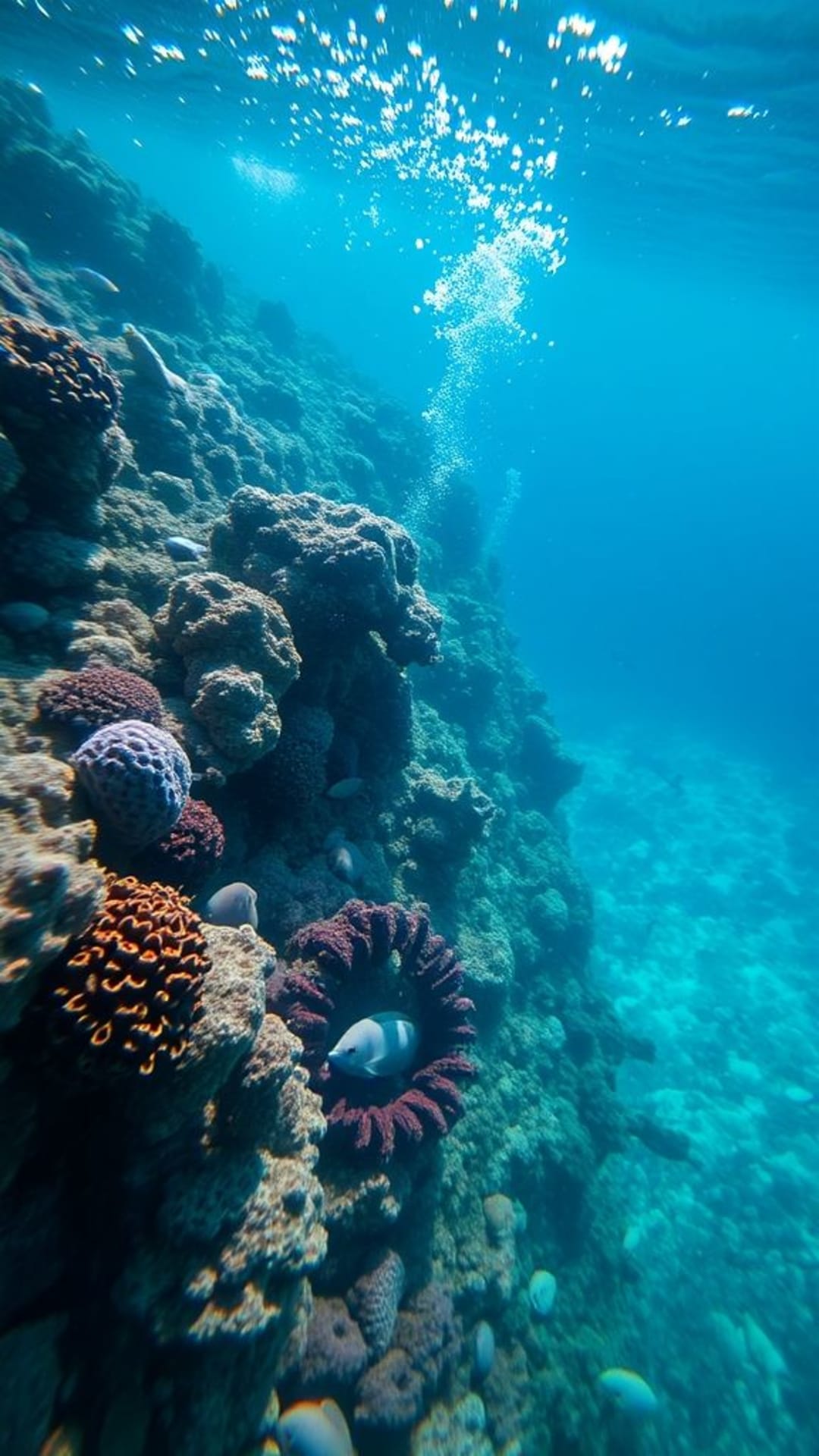 vita marina dei reef subacquei