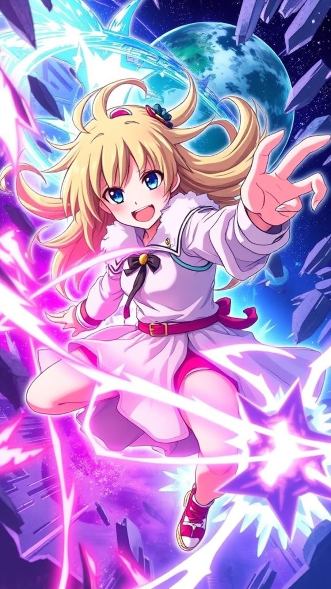 Artwork di personaggi anime scene d'azione dinamiche sfondi colorati manga anime