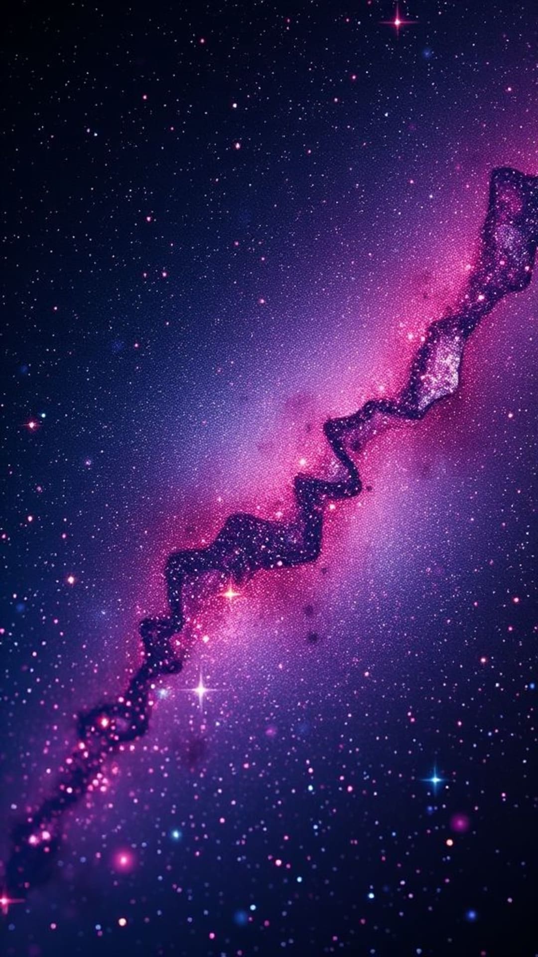 glitter di galassie stelle scintillanti bagliore cosmico effetti di particelle sfondi celestiali