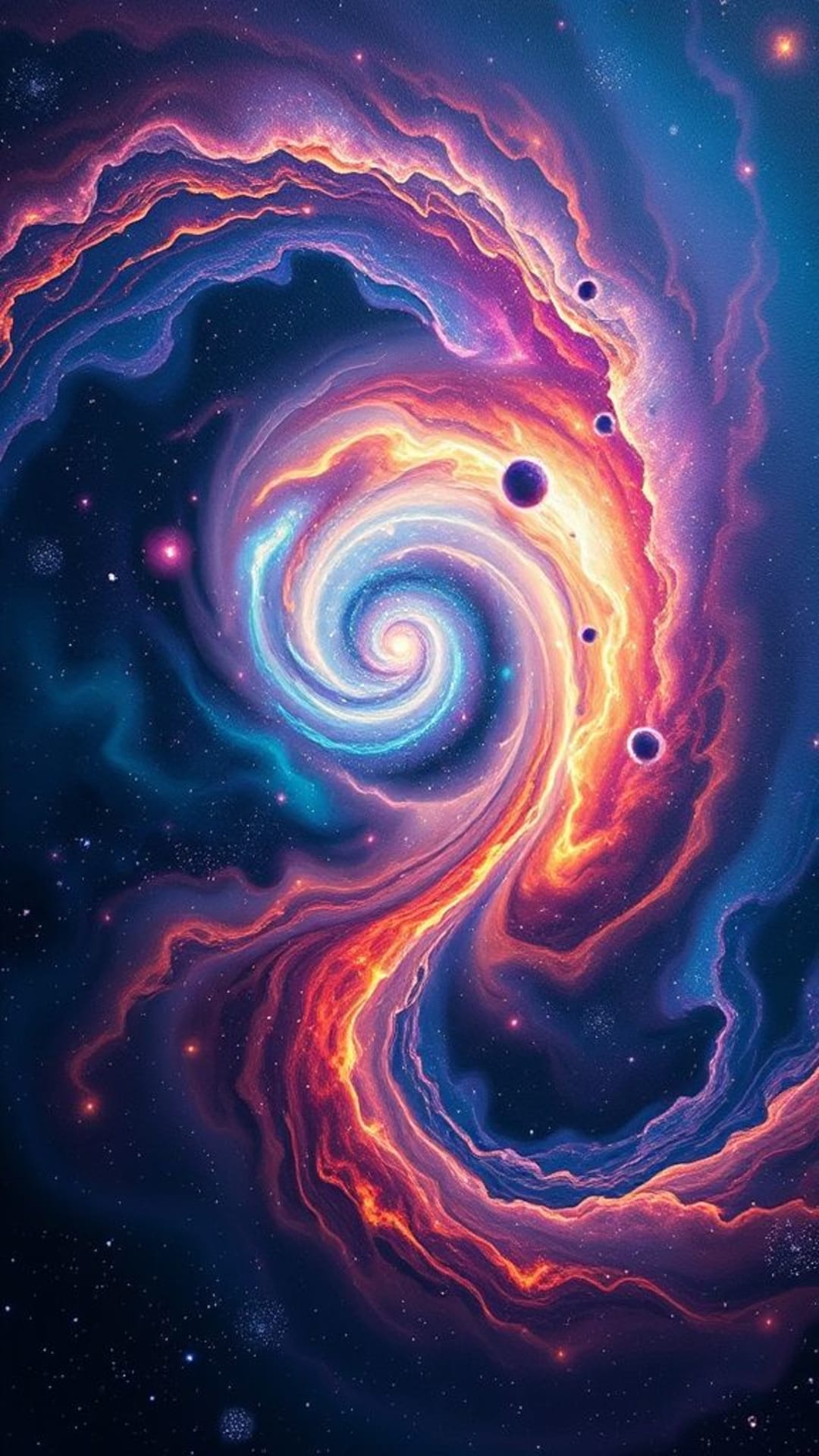 vortice galassia cosmica ipnotizzante rendering artistici dello spazio profondo