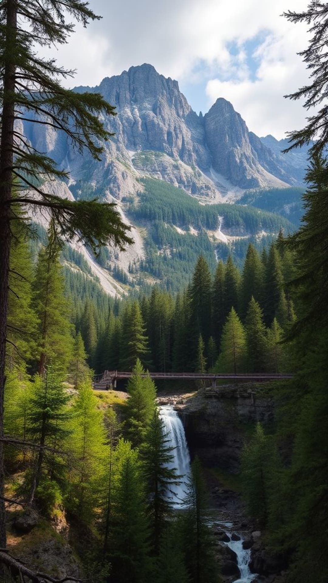 paesaggio naturale montagne foreste cascate panorami viste tranquille ambiente incontaminato wilderness