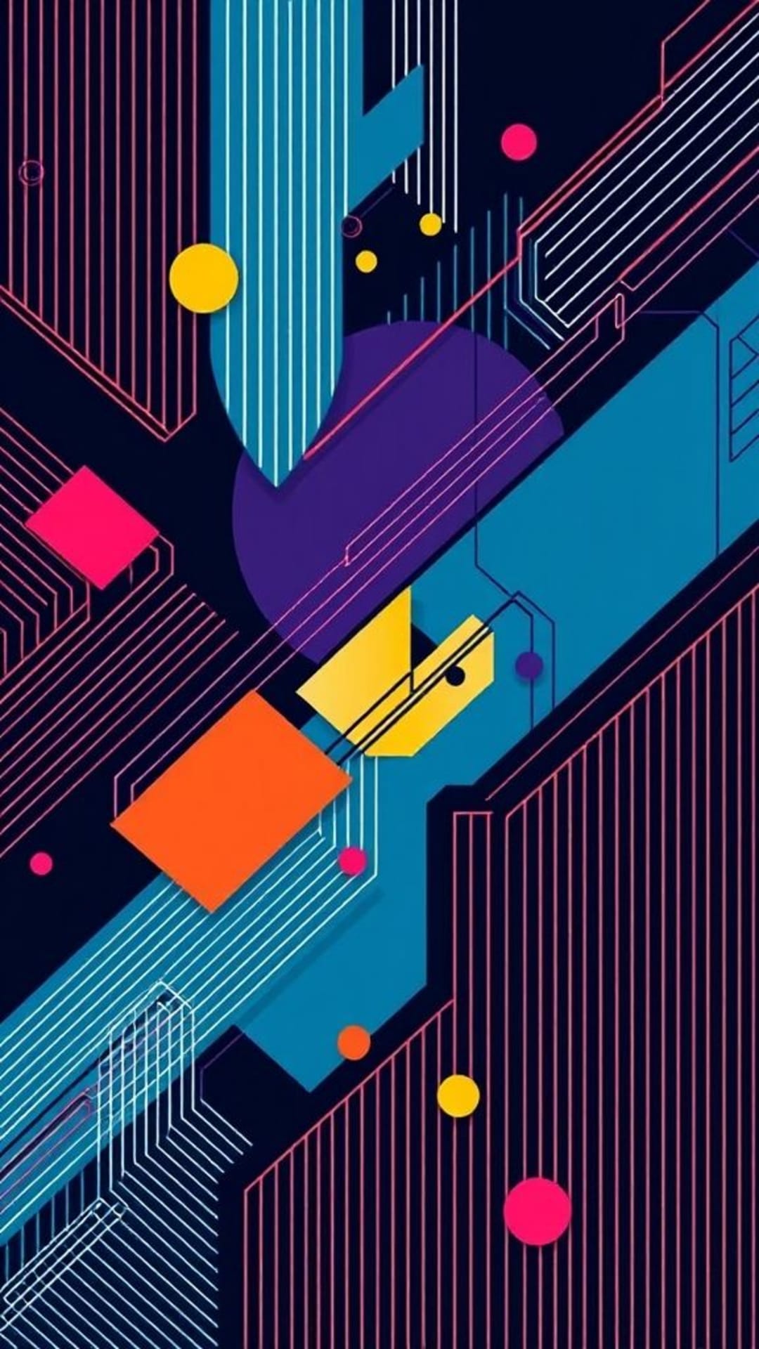 Motivi geometrici astratti linee moderne minimaliste arte digitale design futuristico forme colorate