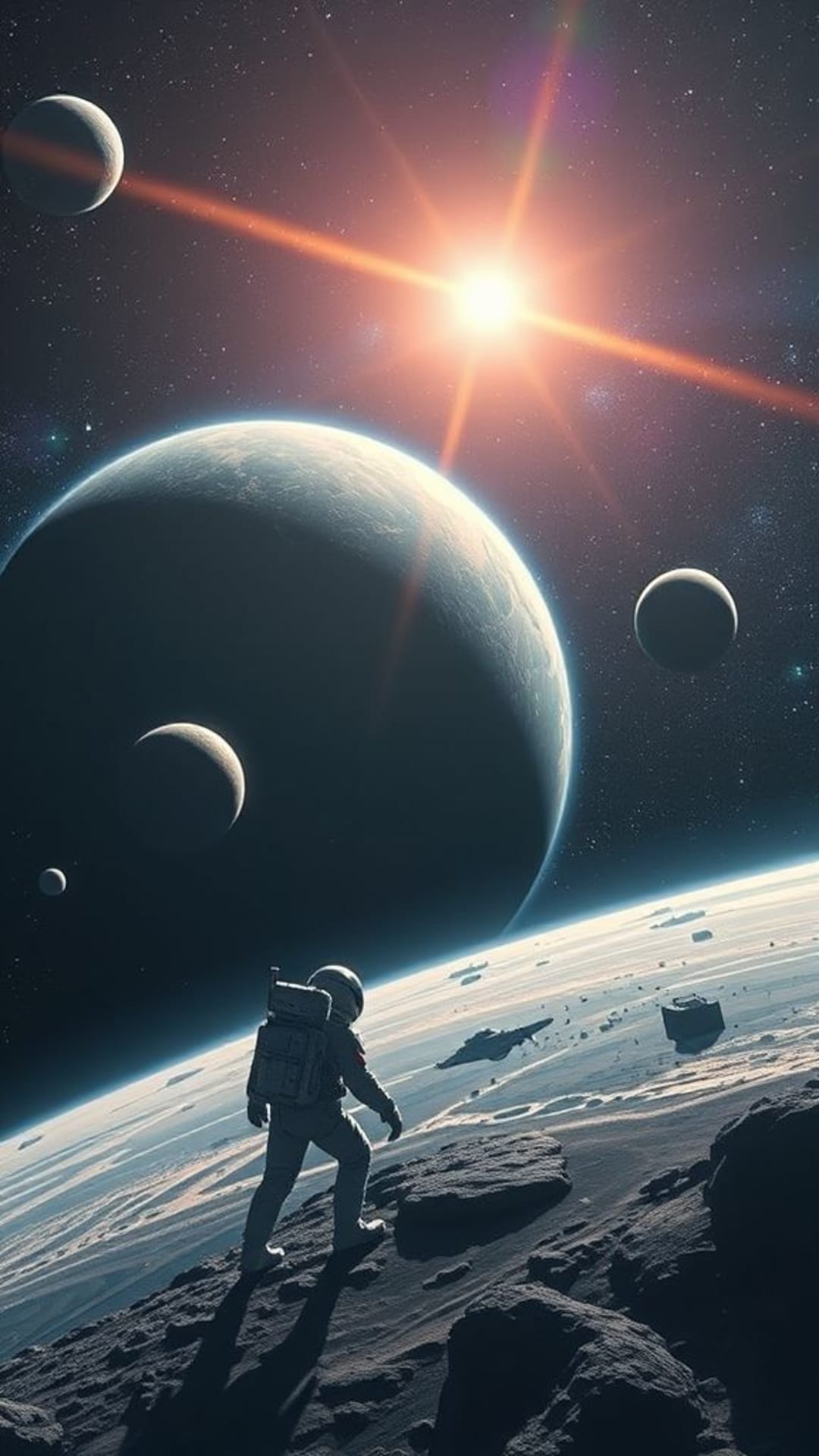 Esplorazione dello spazio astronauti pianeti astronave avventurosa viaggio cosmico
