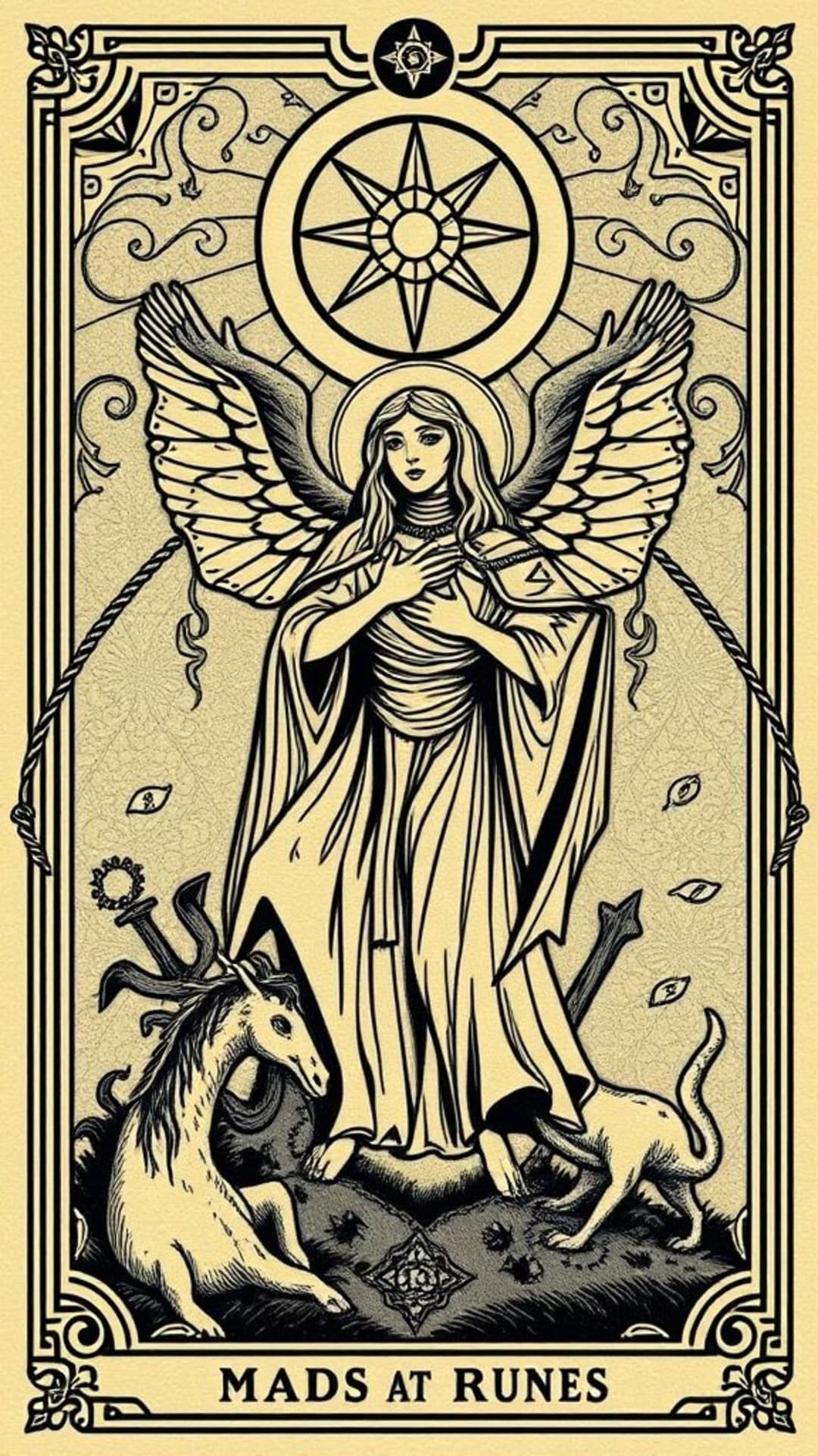 Simboli mistici rune tarocchi carte da tarot simboli incantati magici