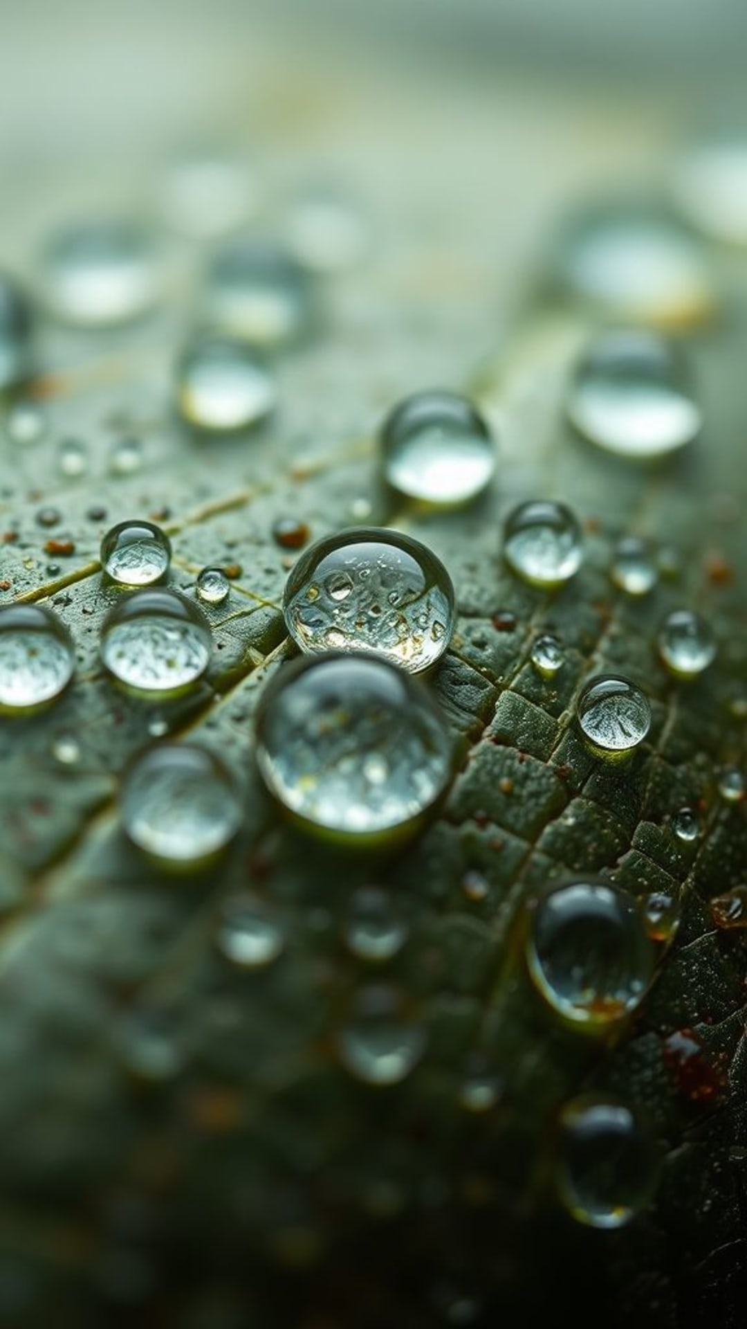 Dettagliate texture macro di natura, gocce d'acqua.