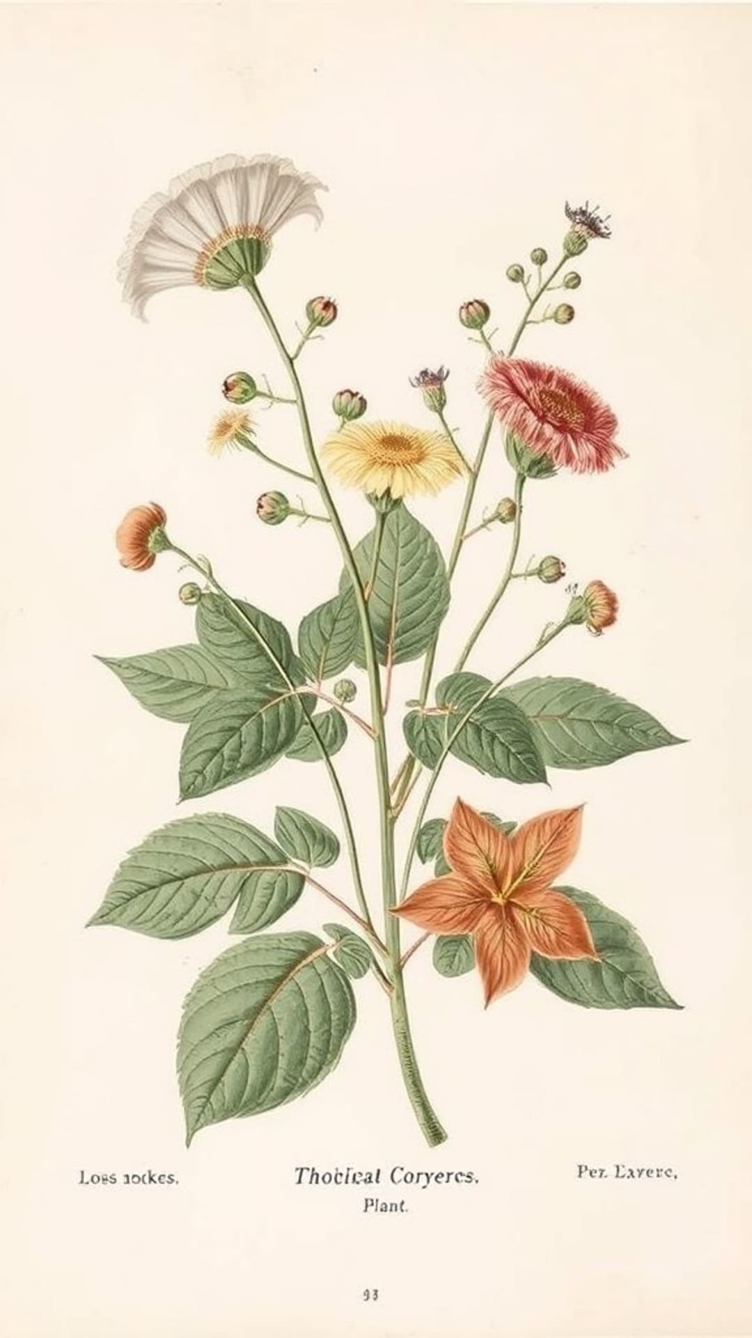 Illustrazioni botaniche dettagliate disegni di piante stampa botanica vintage