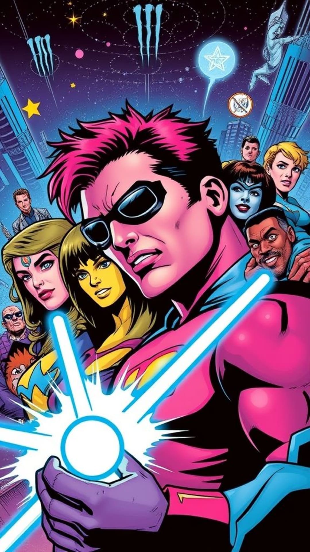 icone della cultura pop star del cinema supereroi arte dei fumetti nostalgici personaggi preferiti vivaci e audaci