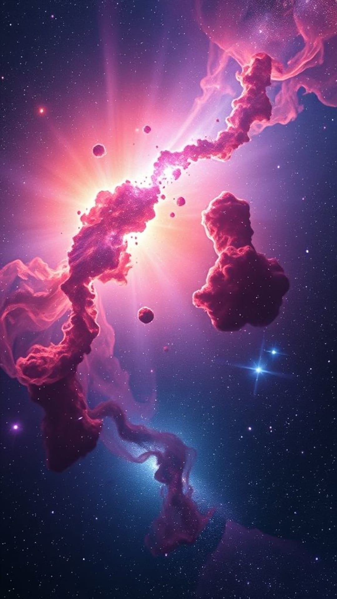 sfondi di galassie luminose e nebulose