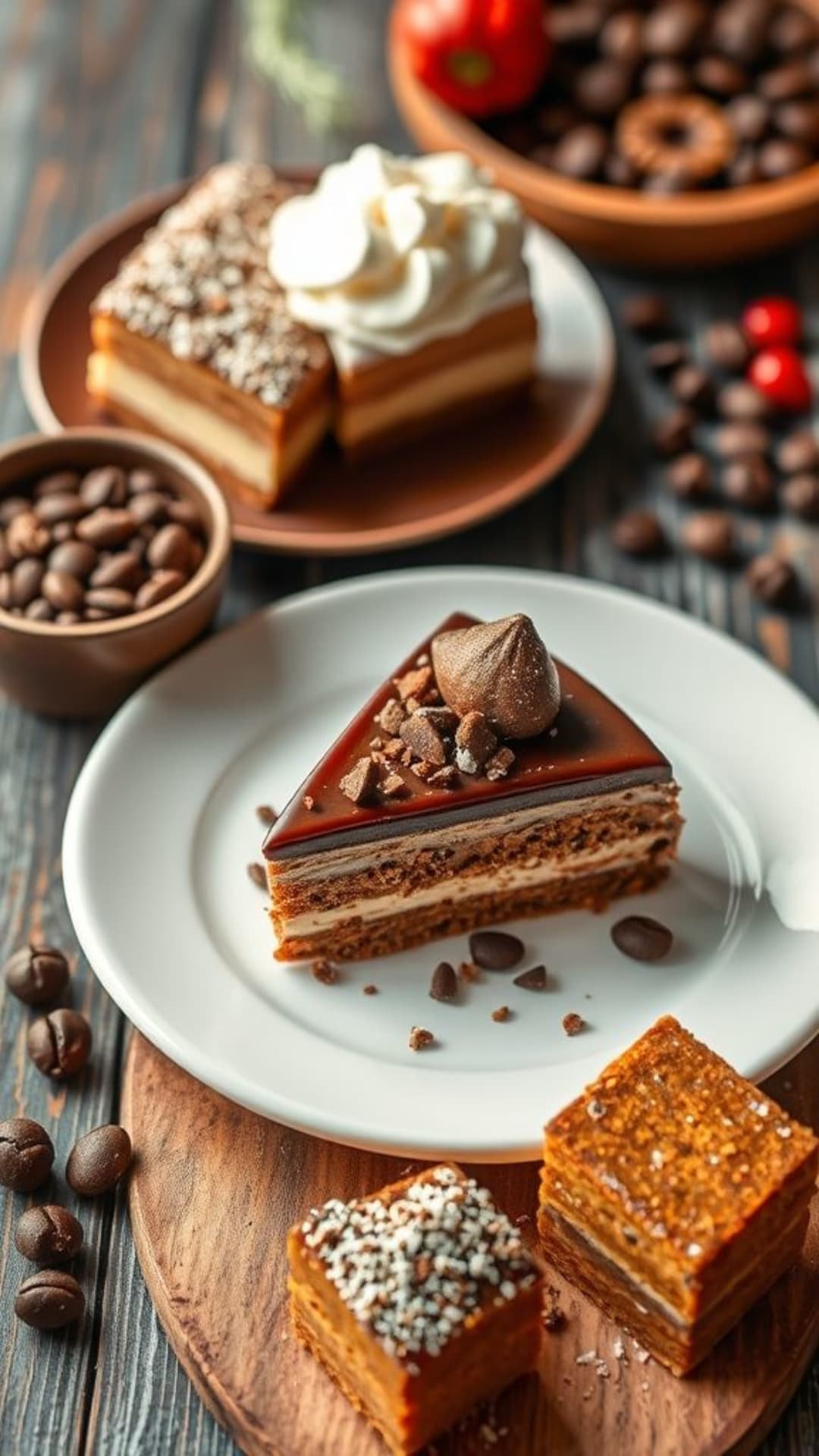 Temi alimentari dolci deliziosi caffè oggetti fotografia di cibo vivace