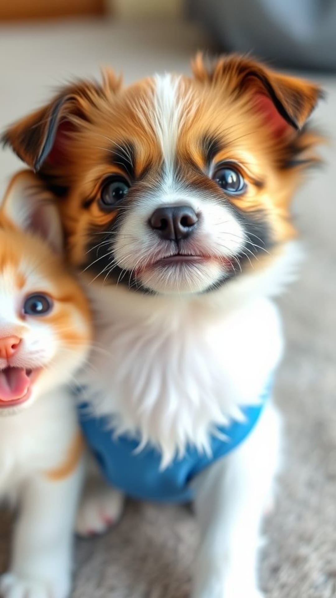 Animali adorabili gattini cuccioli espressioni gioiose