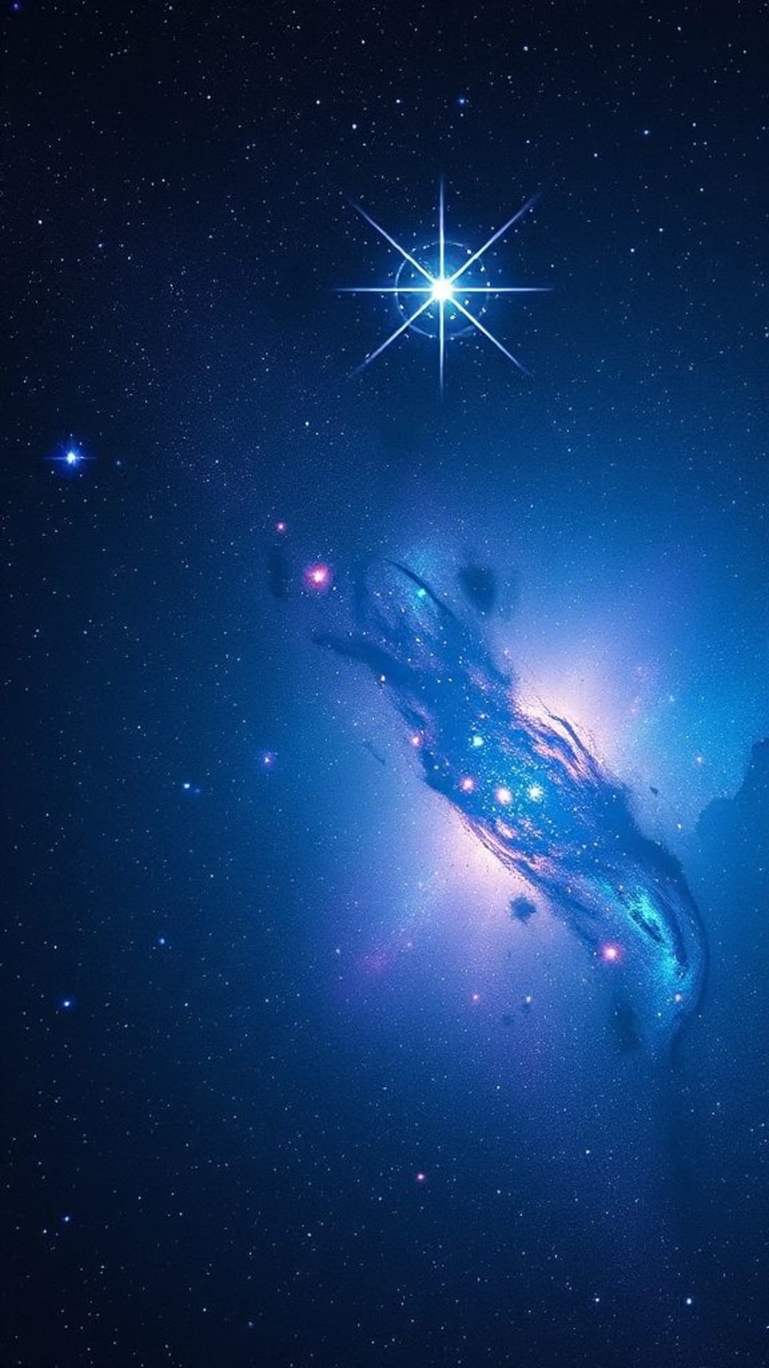 galassia cosmica stelle ammasso nebulosa spazio profondo universo vasto misterioso etereo atmosfera