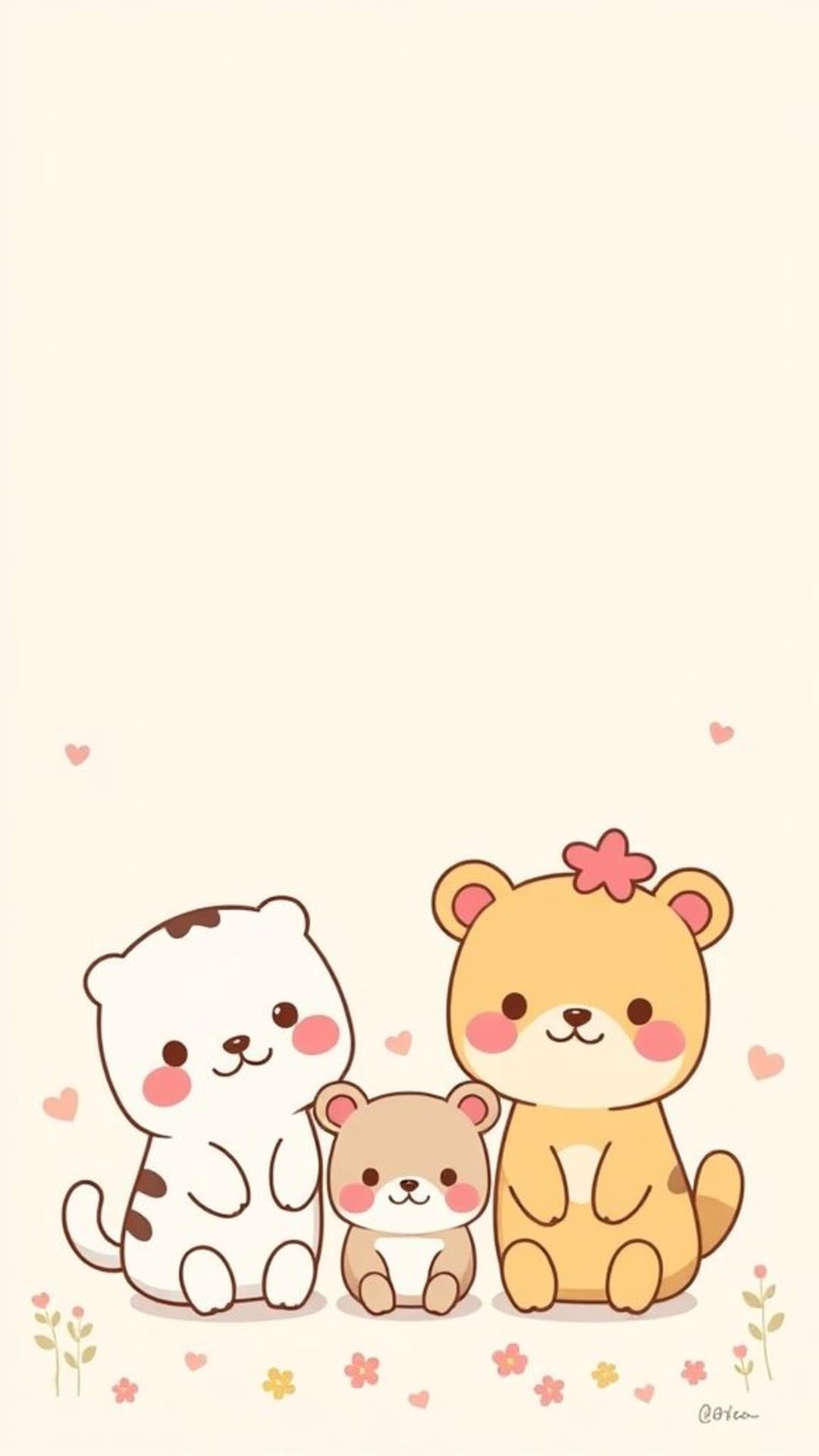 animali carini dolci sfondo pastello adorabili illustrazioni