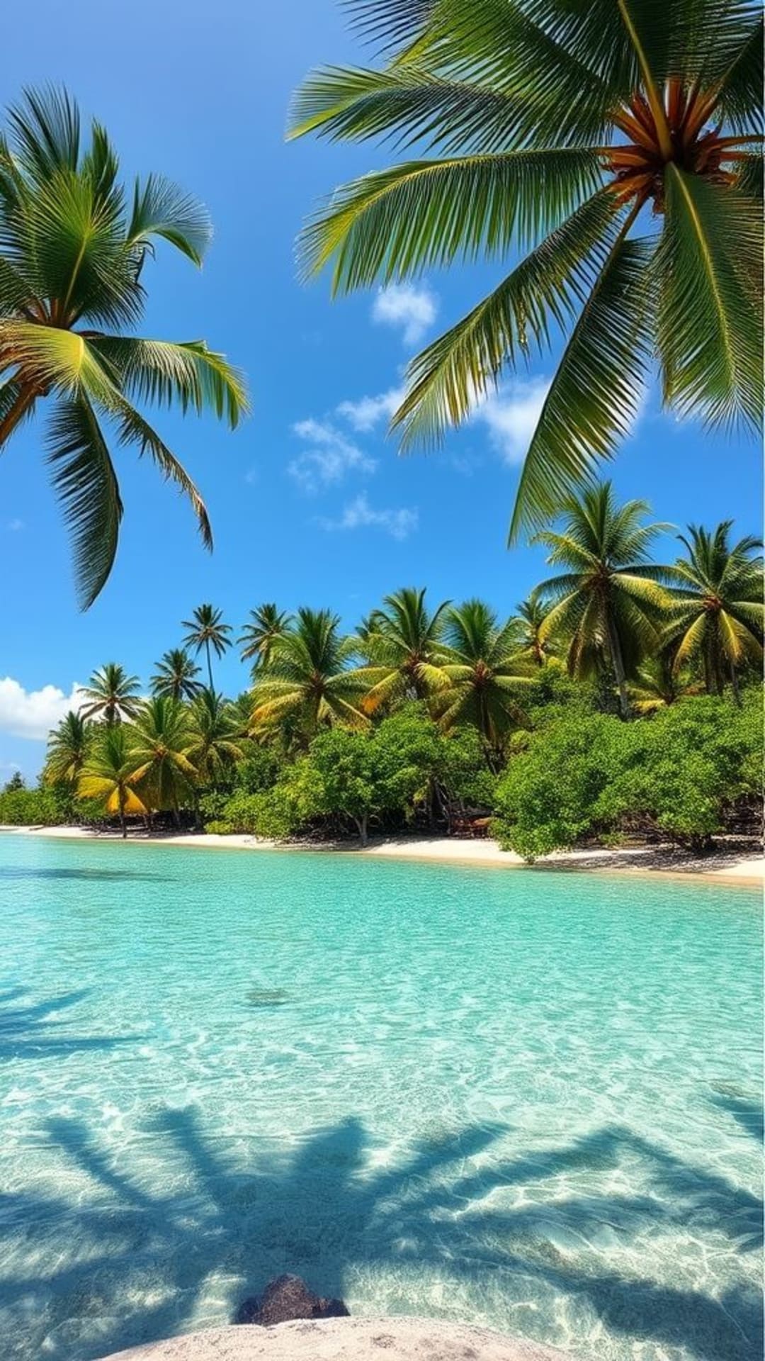 spiagge da sogno tropicali acqua turchese cristallina palme relax vacanza soleggiata paesaggio vivace