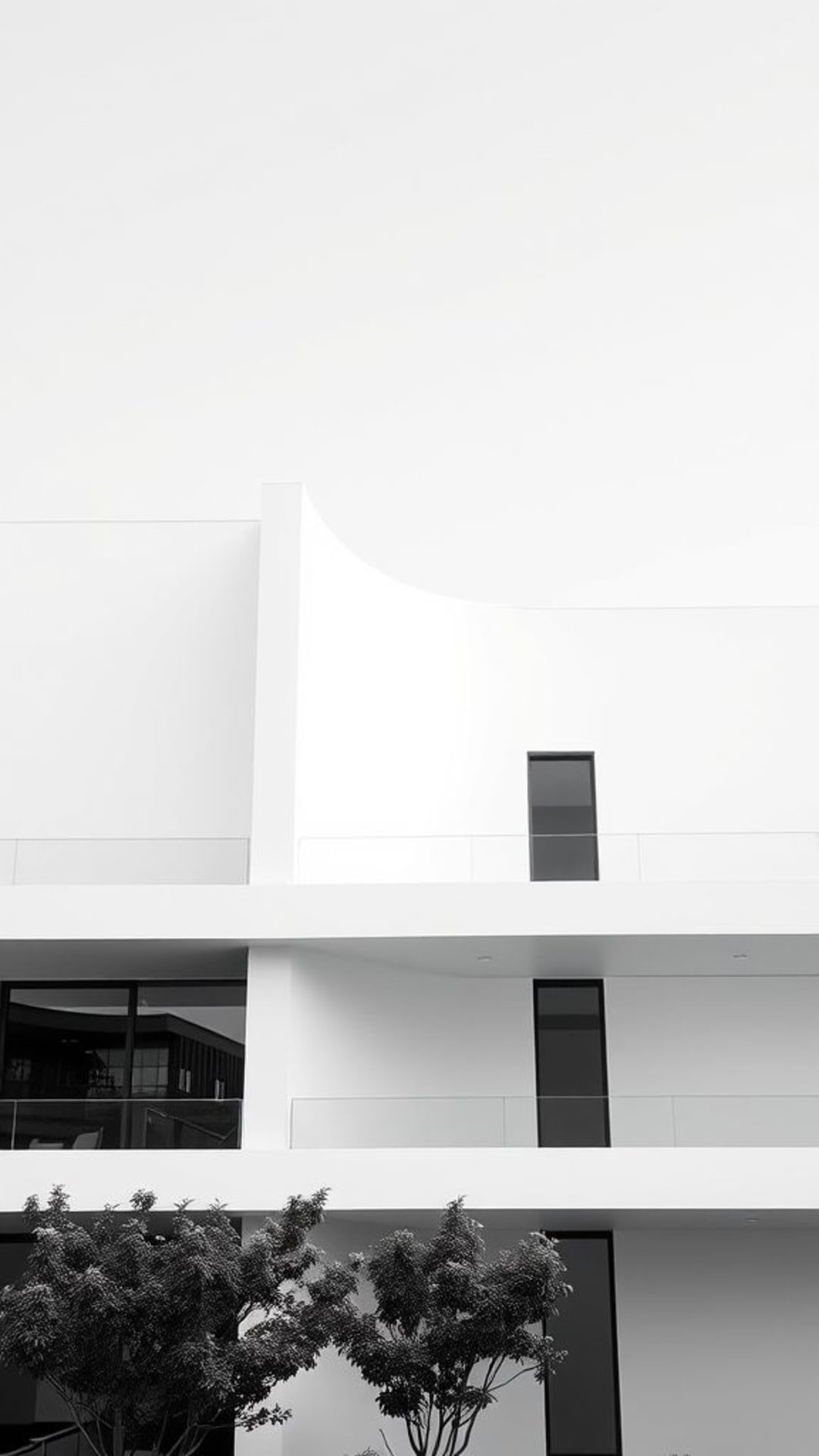 architettura minimalista in bianco e nero linee pulite ed eleganti