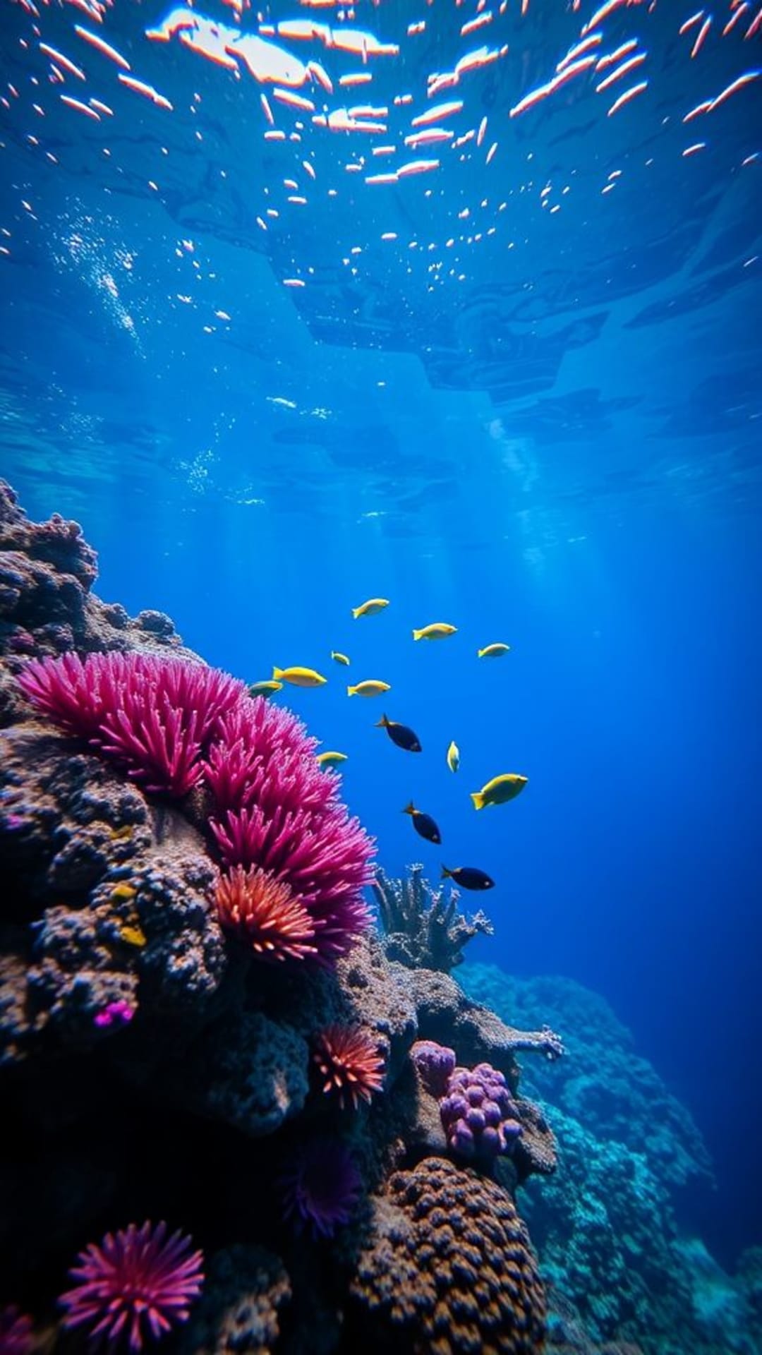 barriera corallina sott'acqua vita marina colorata