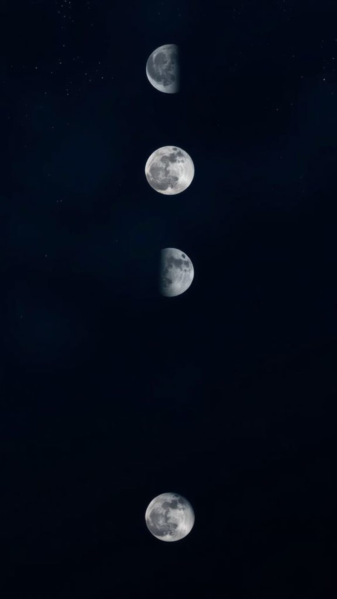 fasi lunari celestiali cielo oscuro mistico