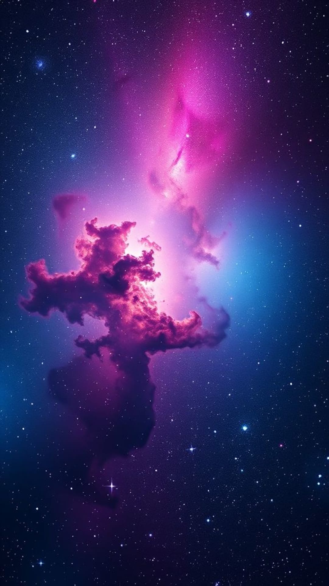 Estetica della nebulosa galattica stelle cosmiche vivaci colorate sfondo spaziale
