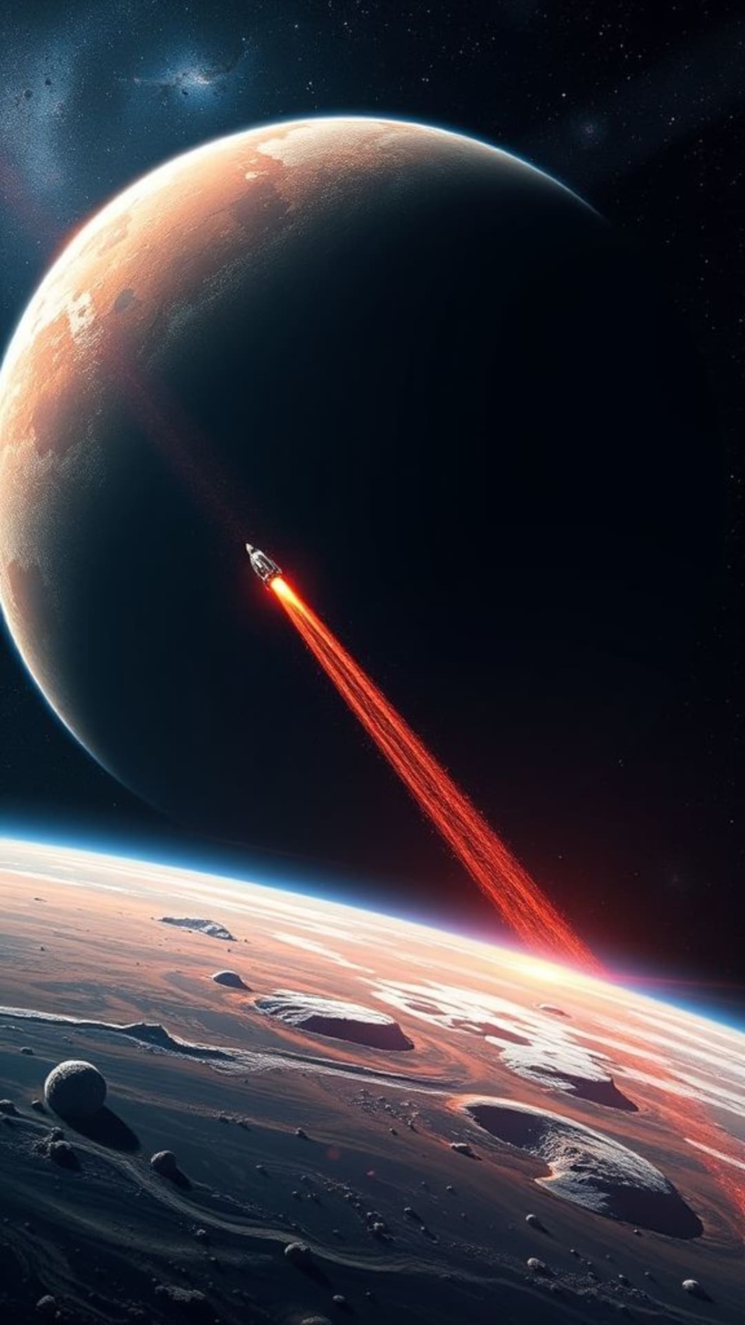 Esplorazione spaziale razzo pianeta Marte universo sfondo
