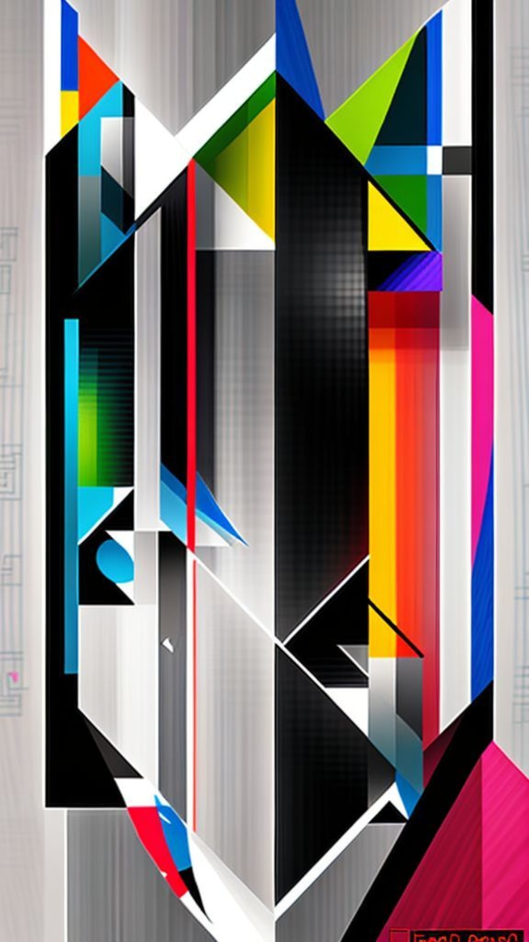 forme geometriche simmetria arte astratta colorata linee audaci design contemporaneo