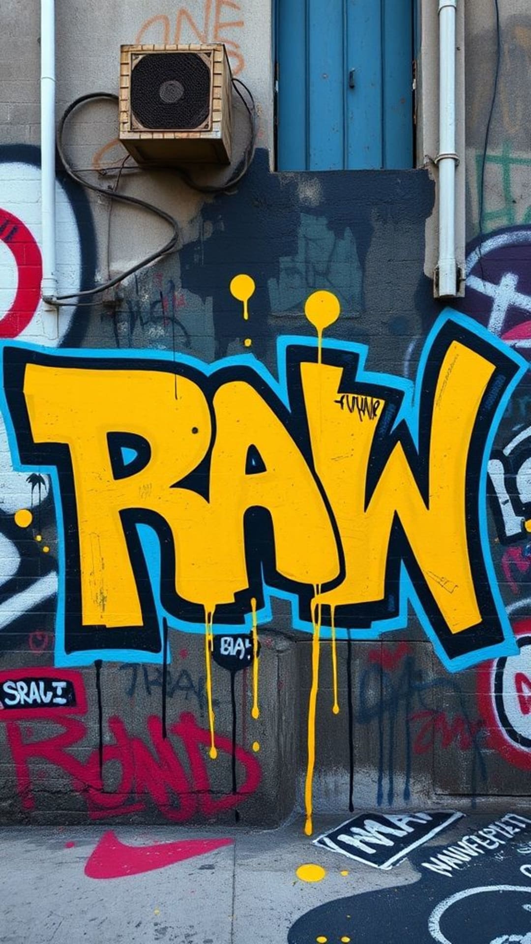 arte di strada urbana graffiti audace spray paint grezzo crudo energetico