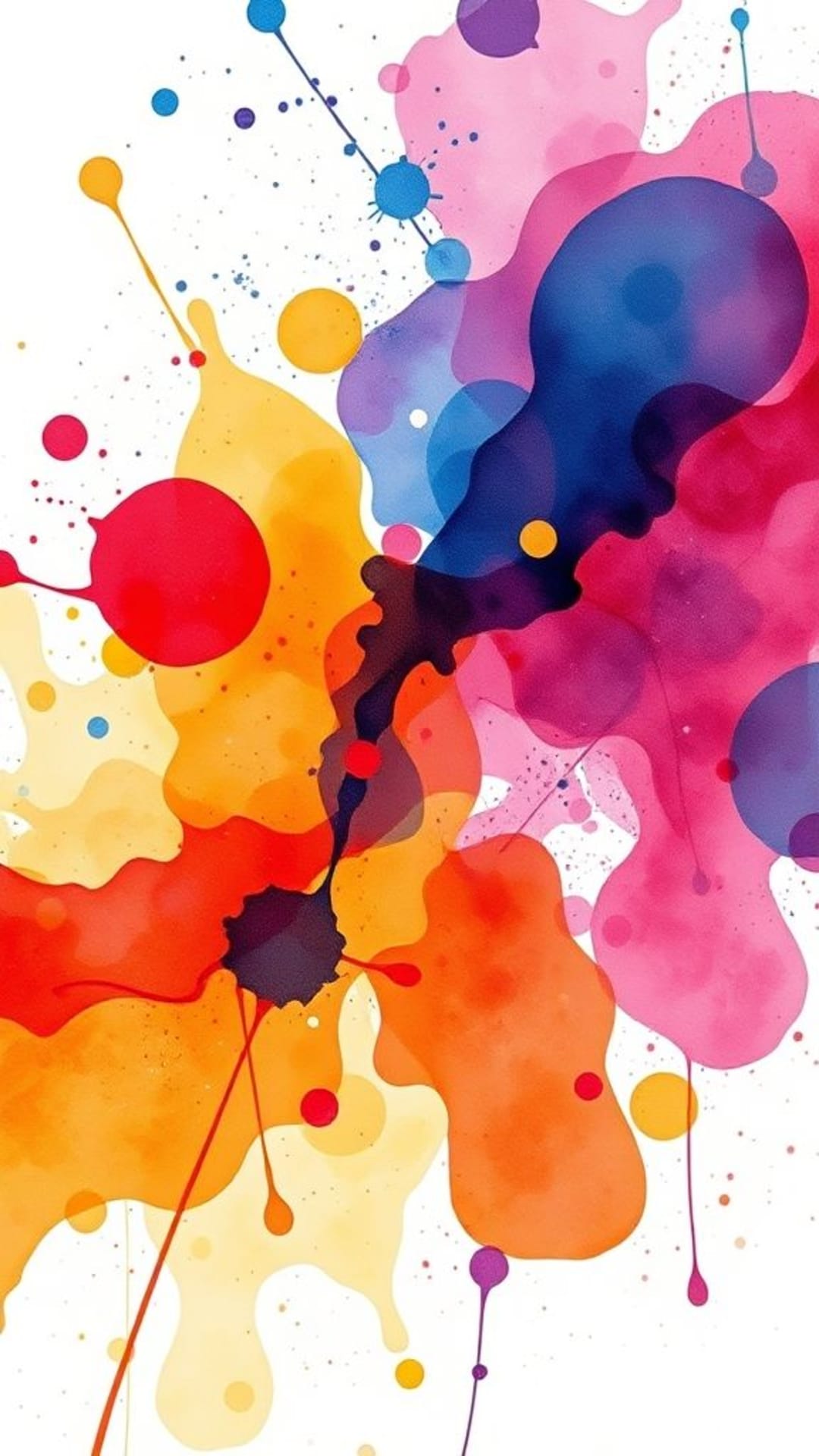 schizzi di acquerello astratto, sbuffi vivaci, macchie fluide, arte fluida, sfondo dinamico