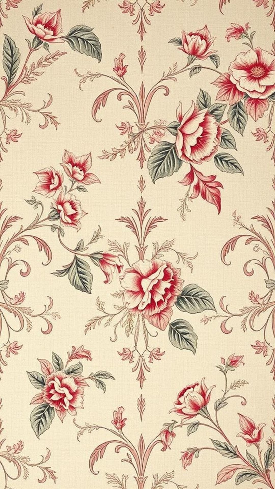 Carta da parati floreale vintage motivi elaborati decorazione classica stile elegante