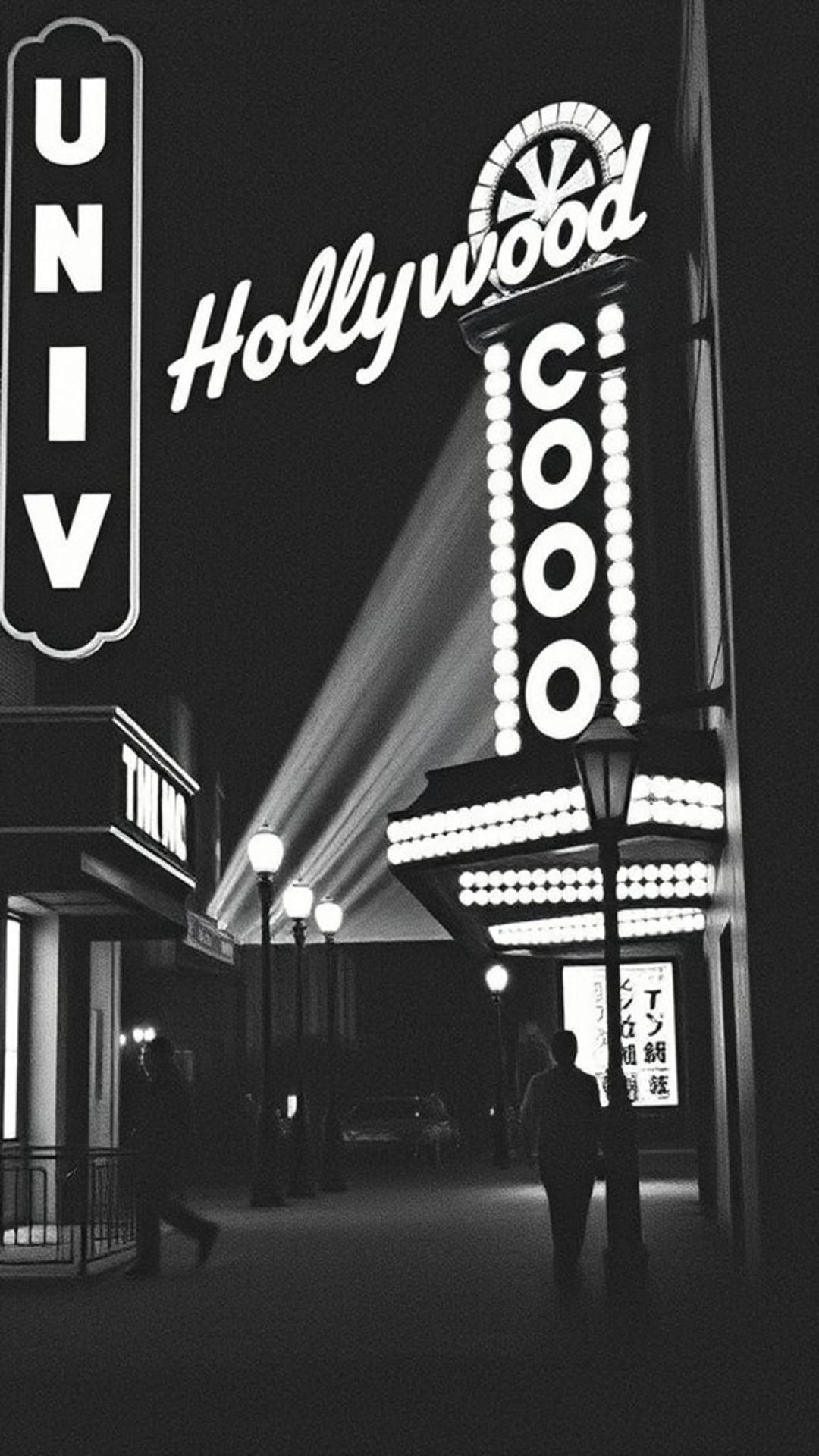poster del cinema vintage in bianco e nero film classico nostalgico Hollywood vecchio stile glamour