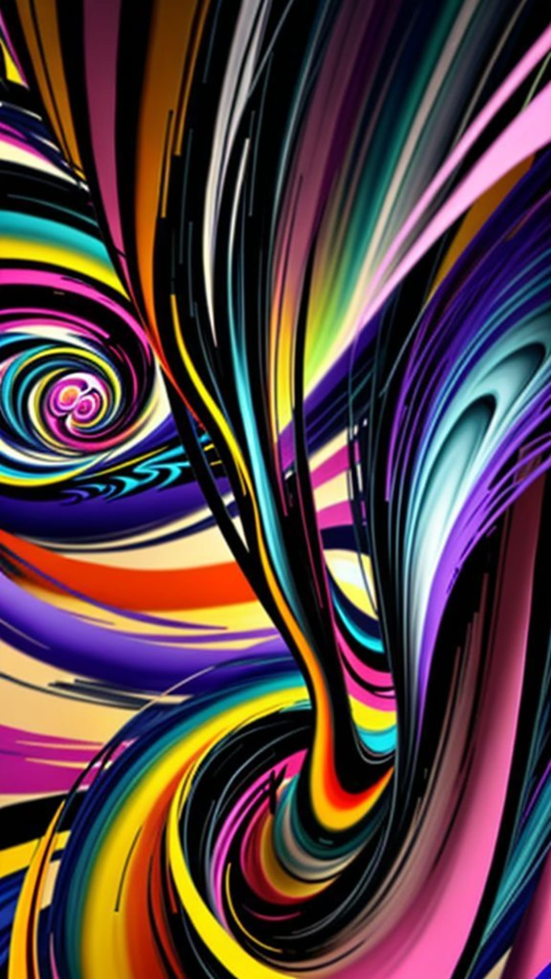 vortice astratto colori audaci forme dinamiche arte moderna digitale